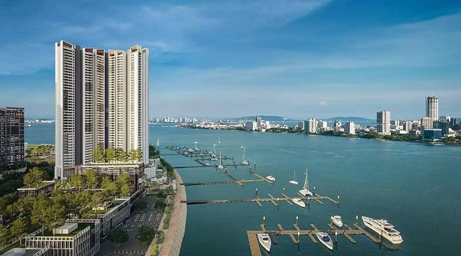 Maris serviced residences overlooking the marina at Andaman Island, Penang.