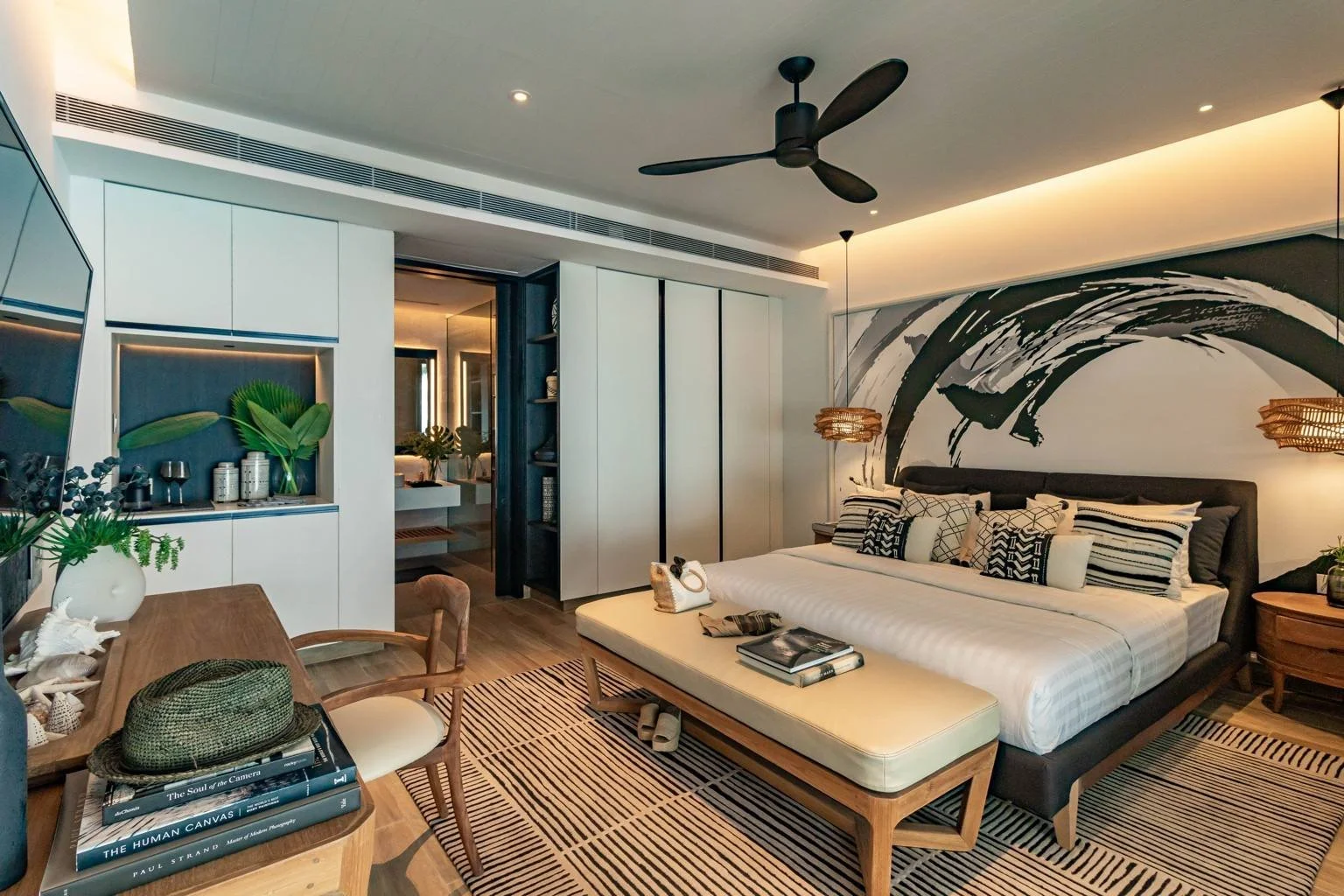 Luxury bedroom interior with modern finishes at MGallery Residences MontAzure.
