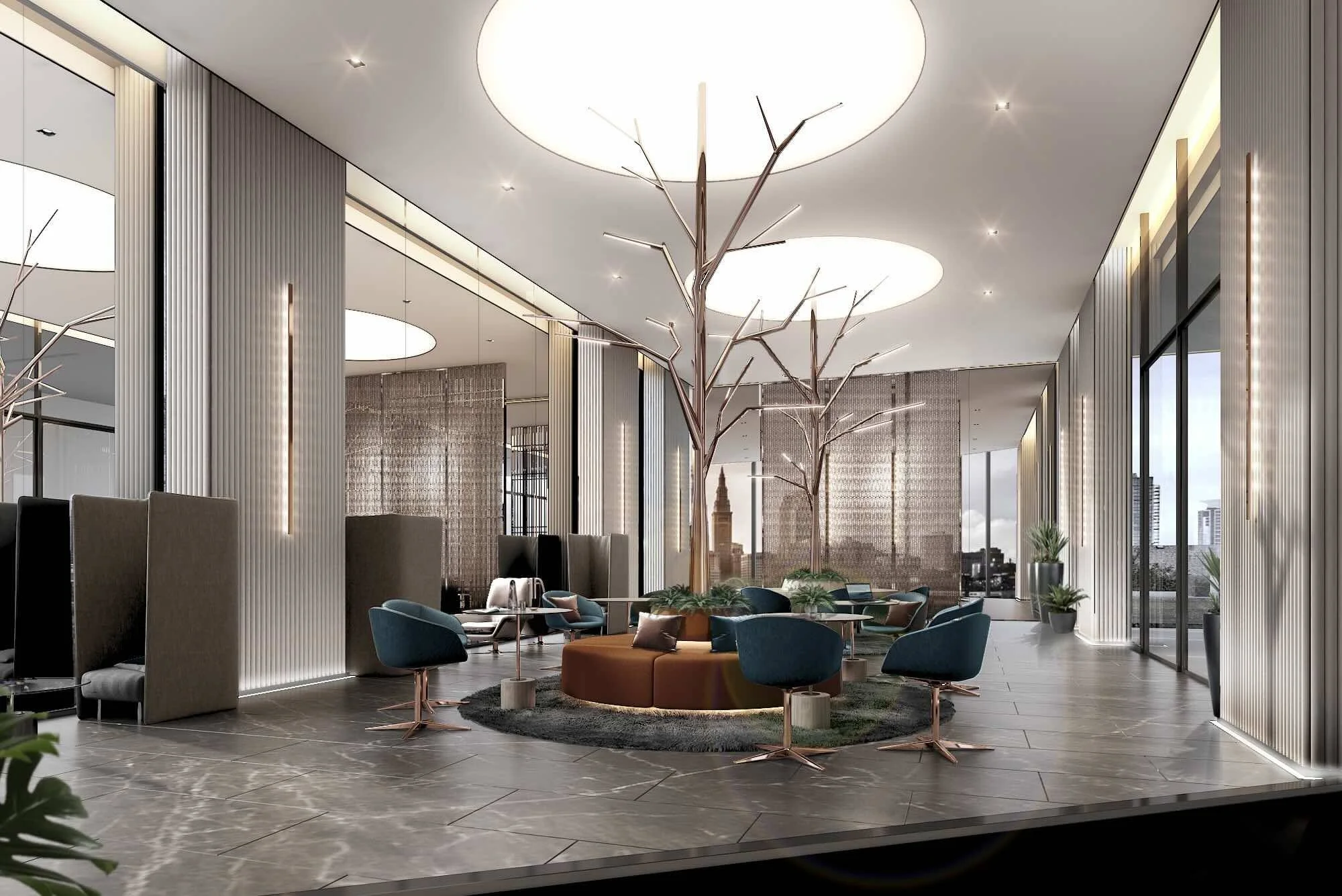 Ideo Sukhumvit Rama 4 Bangkok – shared office and lounge area with modern furnishings.