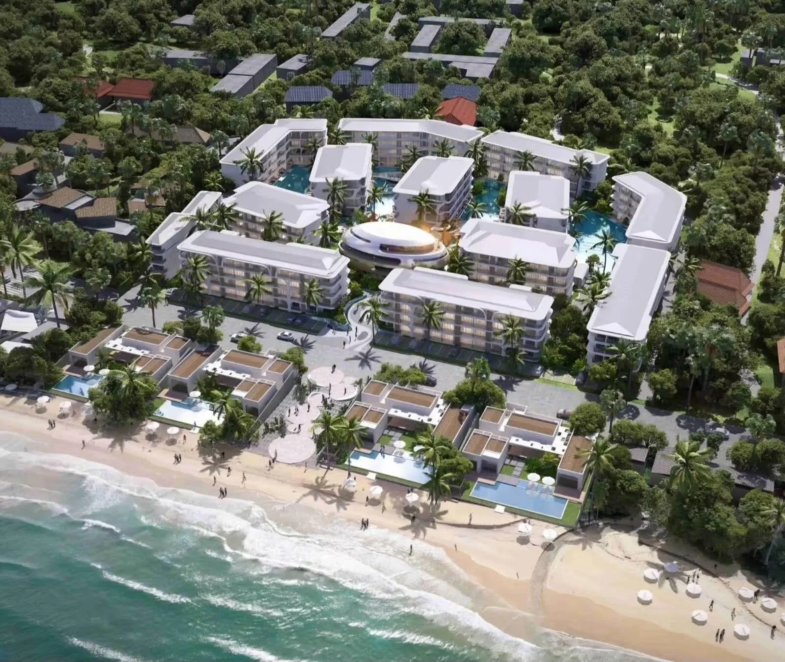 Beachfront condominium development in Bang Rak, Koh Samui, Thailand.