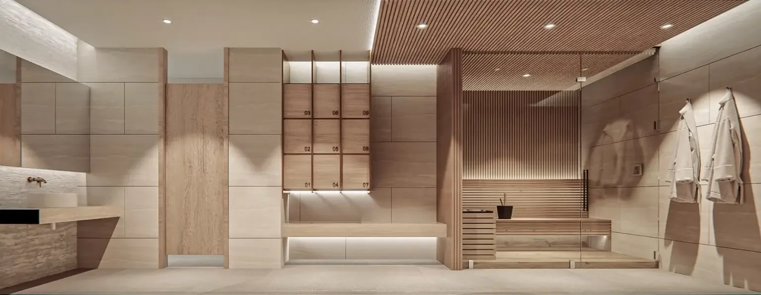 Spa locker room and wellness facilities at The Zero Nai Yang, Phuket.