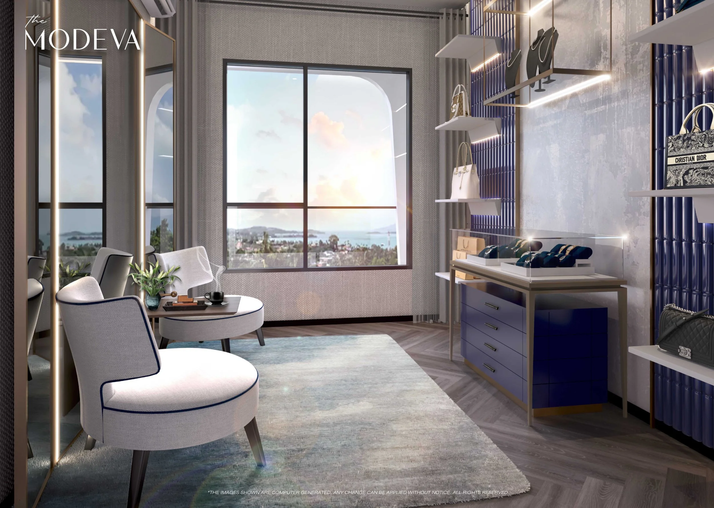 Collection room within 2-bedroom plus condominium unit at The Modeva Phuket.