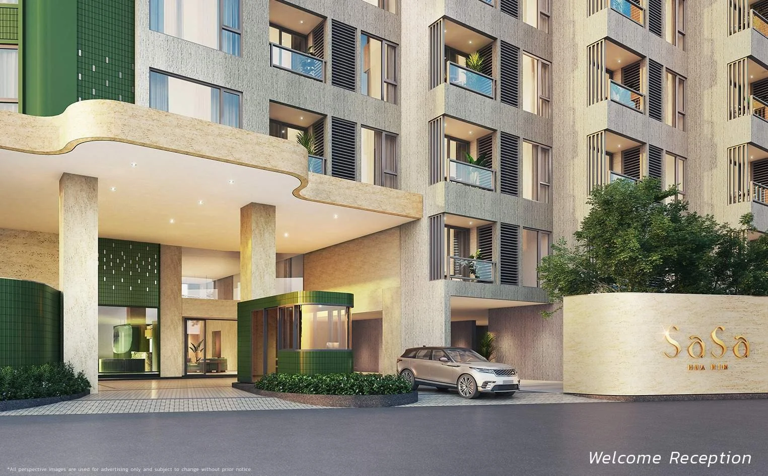 Entrance and welcome reception at SASA Hua Hin condominium.