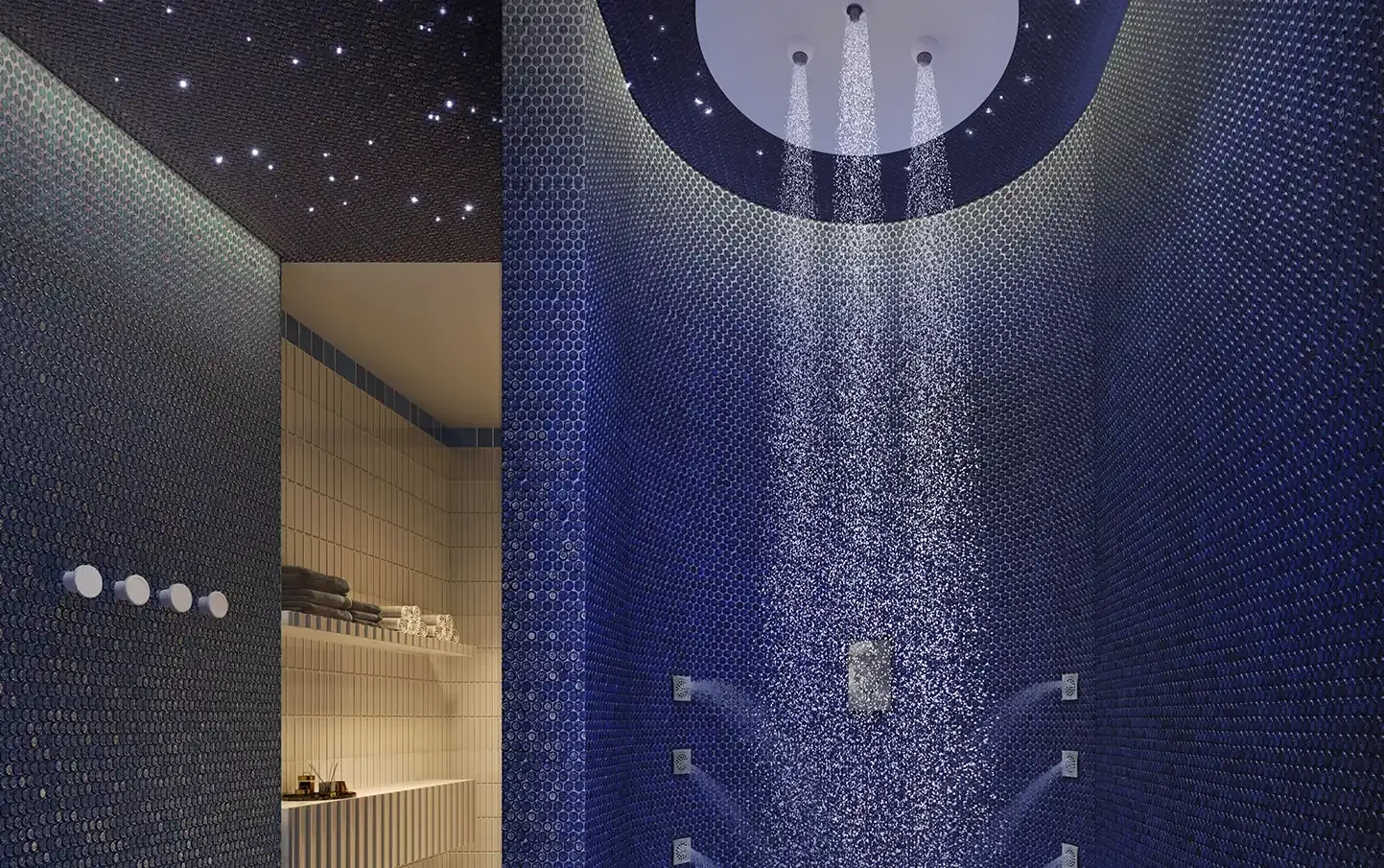 Experience shower within the wellness facilities at The Standard Residences Hua Hin.