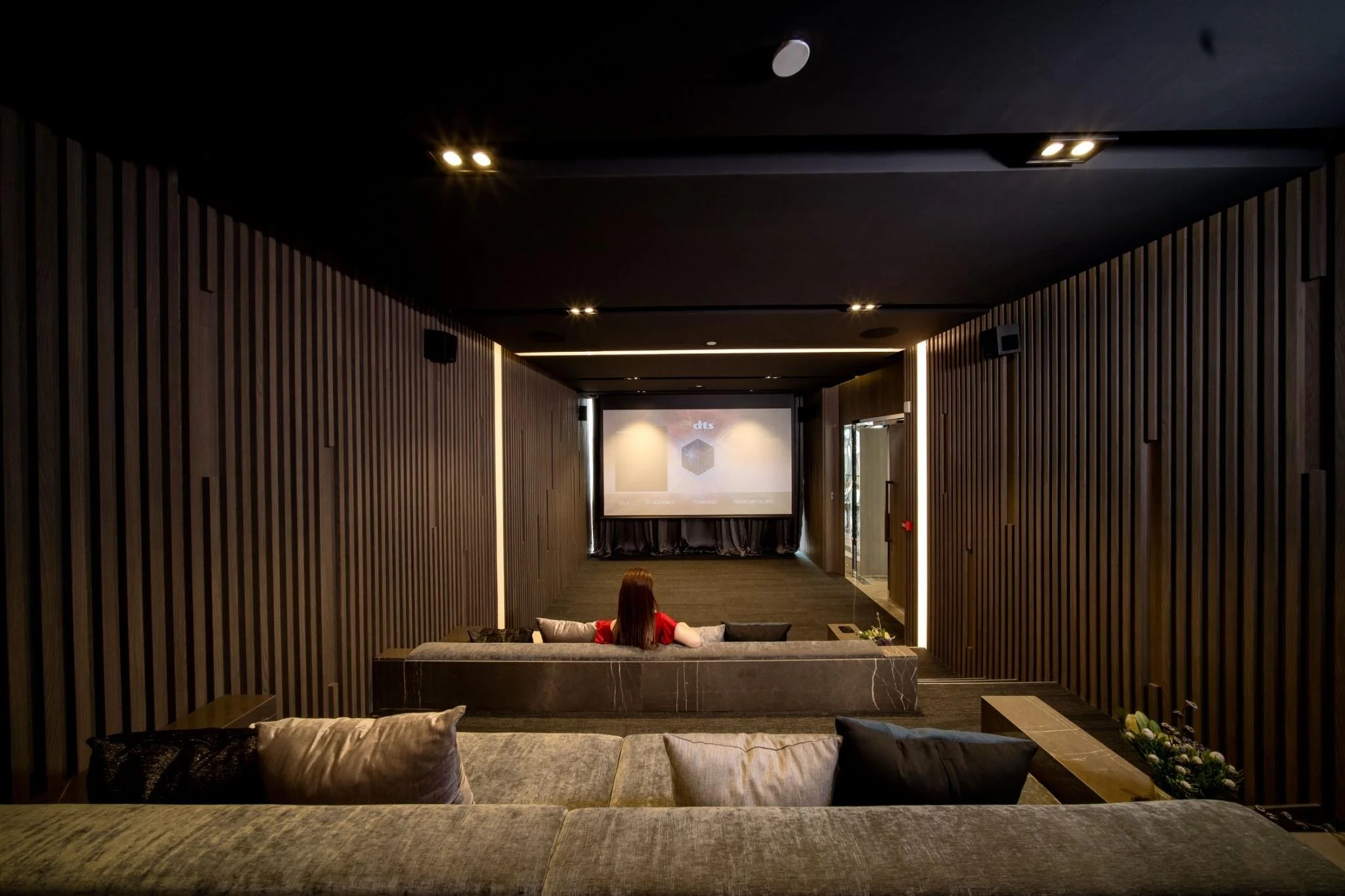 Private cinema room and entertainment space at Park Origin Phayathai.