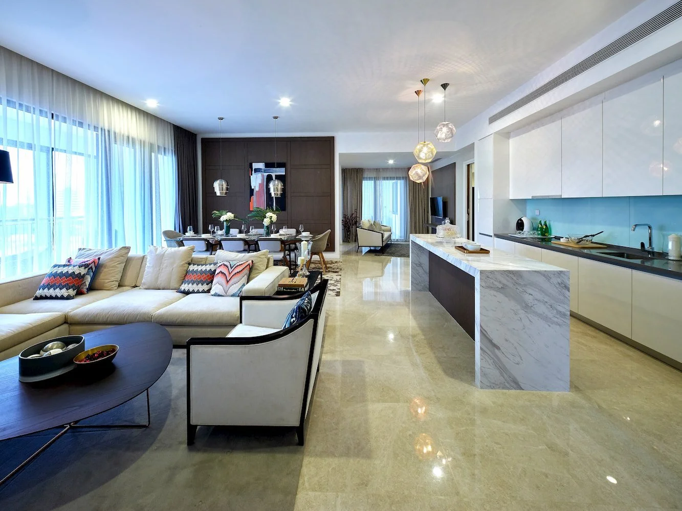 Type B living and dining layout at The Astaka Johor Bahru.
