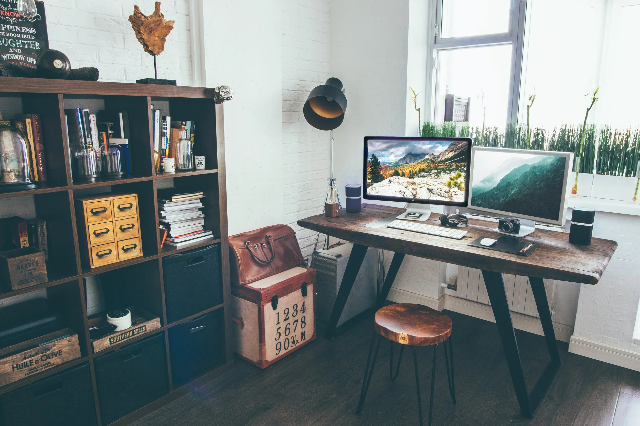 Organized Home Office Workspace