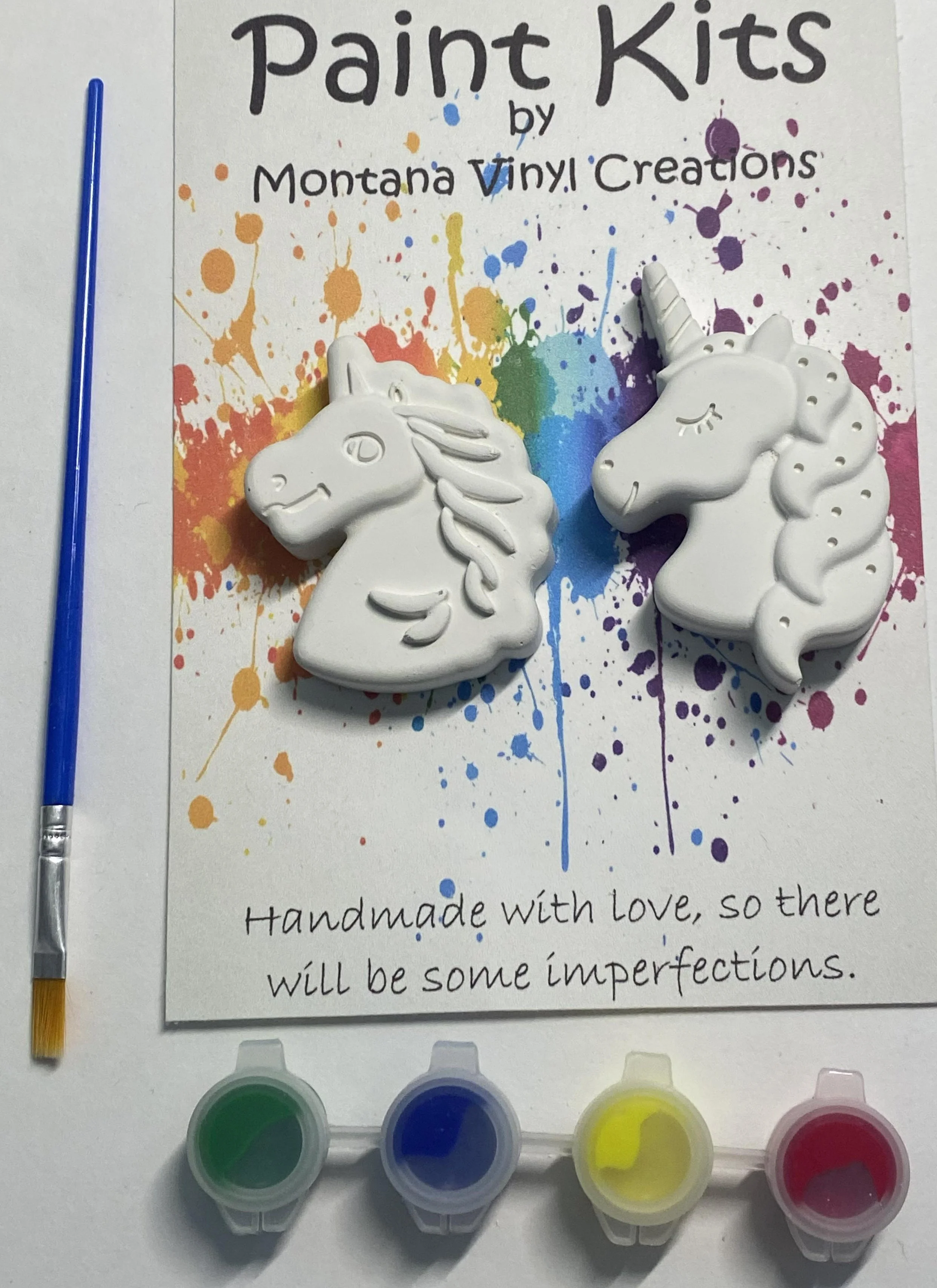 Unicorns set of 2 plaster paint kit