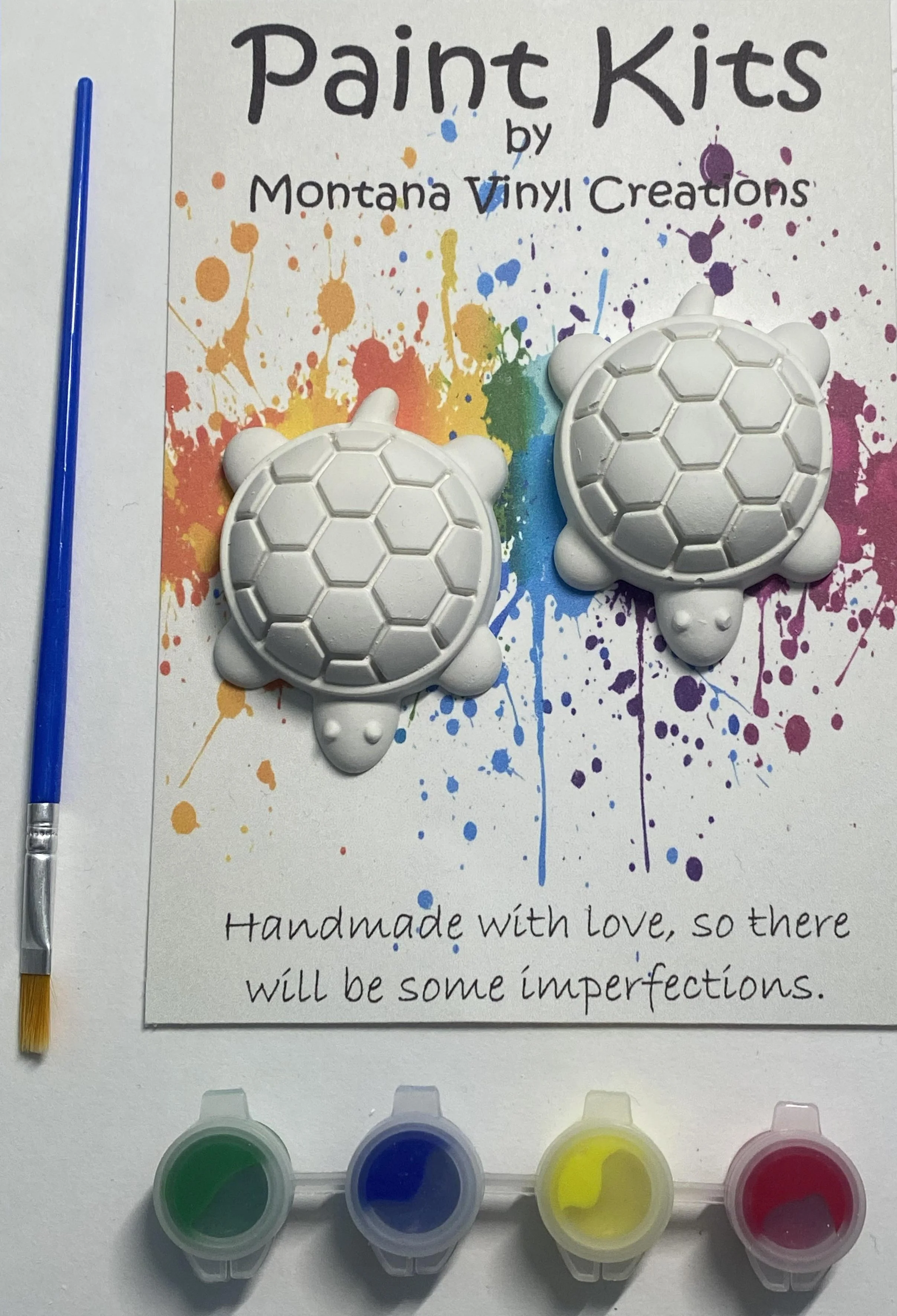Turtles set of 2 plaster paint kit