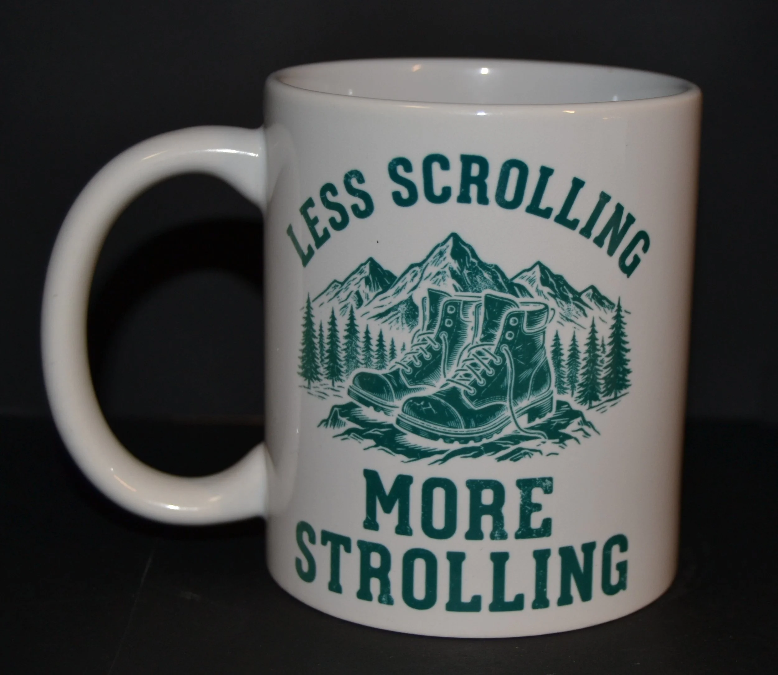 Less Scrolling More Strolling Mug