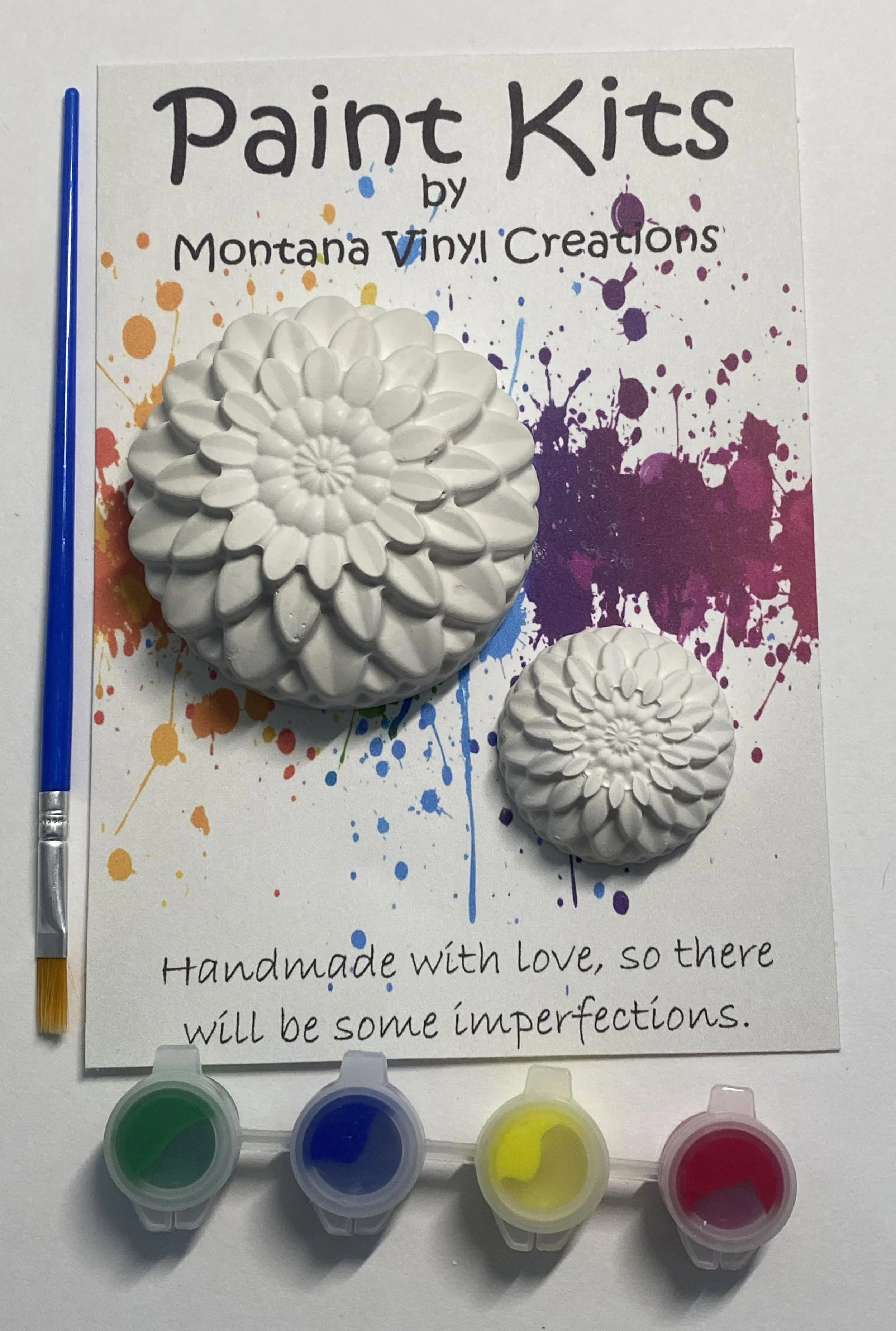 Dahlia set of 2 plaster paint kit