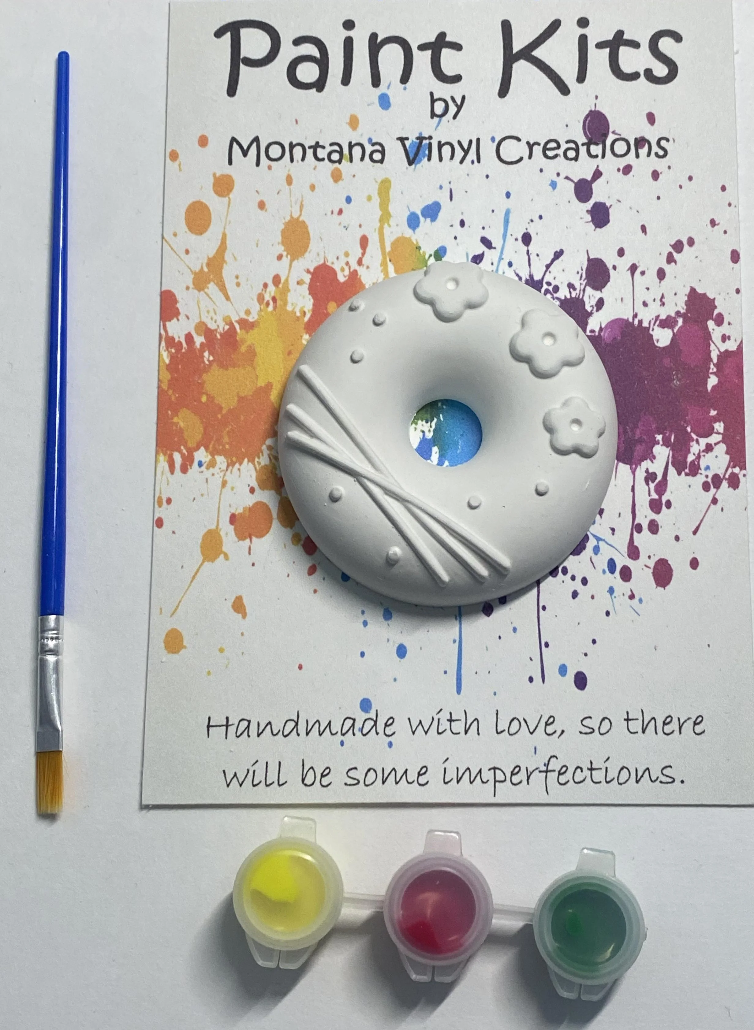 Doughnut flowers plaster paint kit