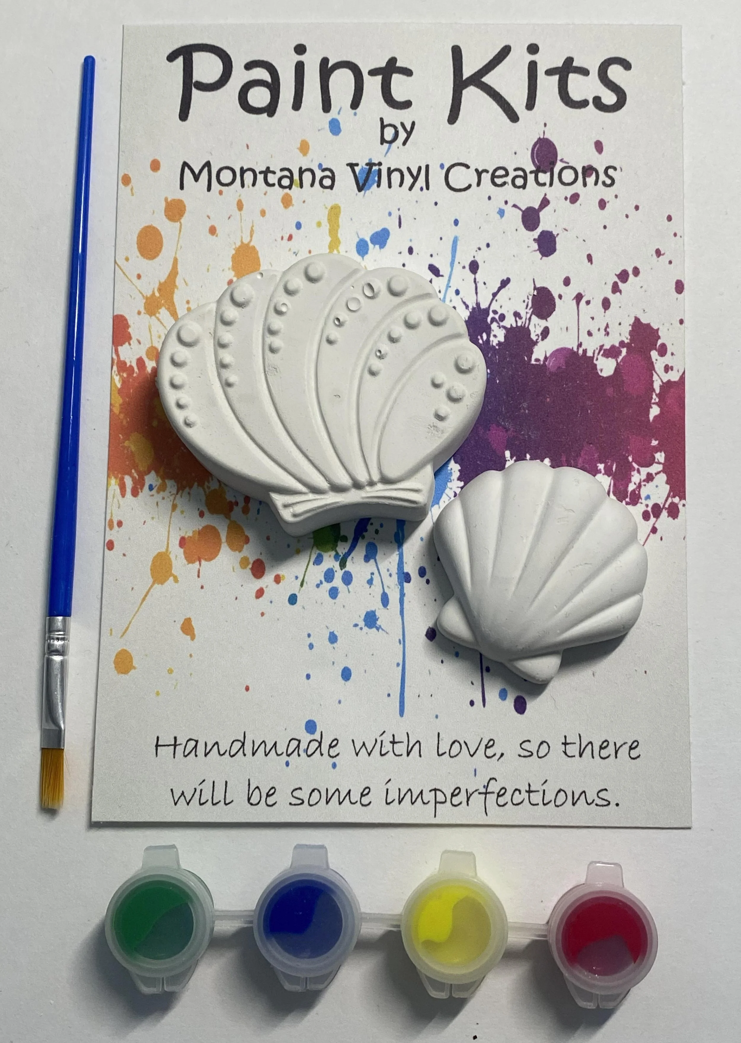 SeaShells set of 2 plaster paint kit