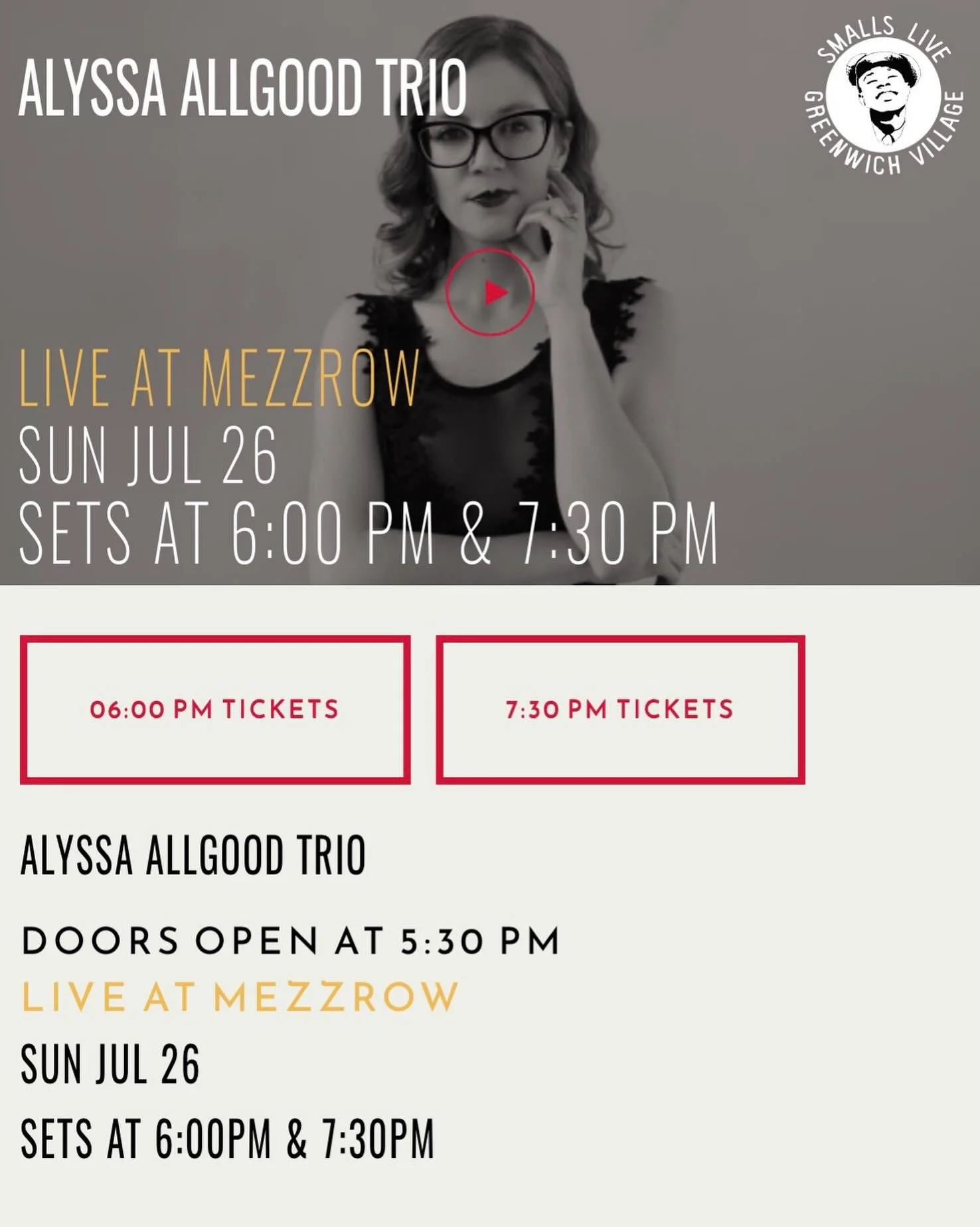 New York ❤️

I&rsquo;m thrilled to be back at the iconic @mezzrowjazzclub on Sunday, July 26 with @adambirnbaumpiano &amp; @johnsimsmusic! See you there? 

#jazzsinger #mezzrow #newyork #newyorkjazz #livejazz
