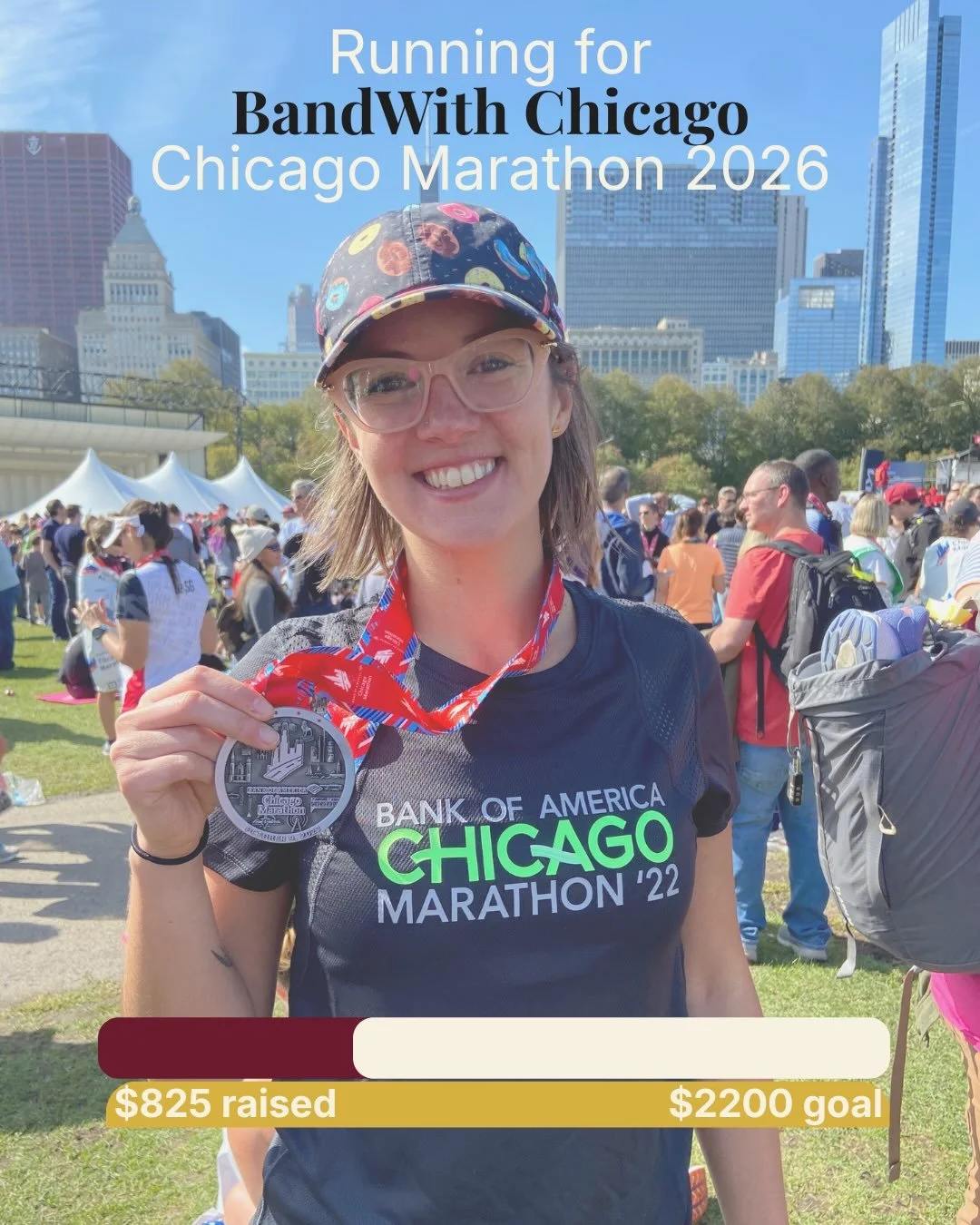 I&rsquo;m running the @chimarathon for @bandwith_chicago this October and I need your help reaching the finish line ❤️🎖️

This incredible organization changes lives through music, and you can be part of that change! Link in bio to support 🏃🏻&zwj;♀