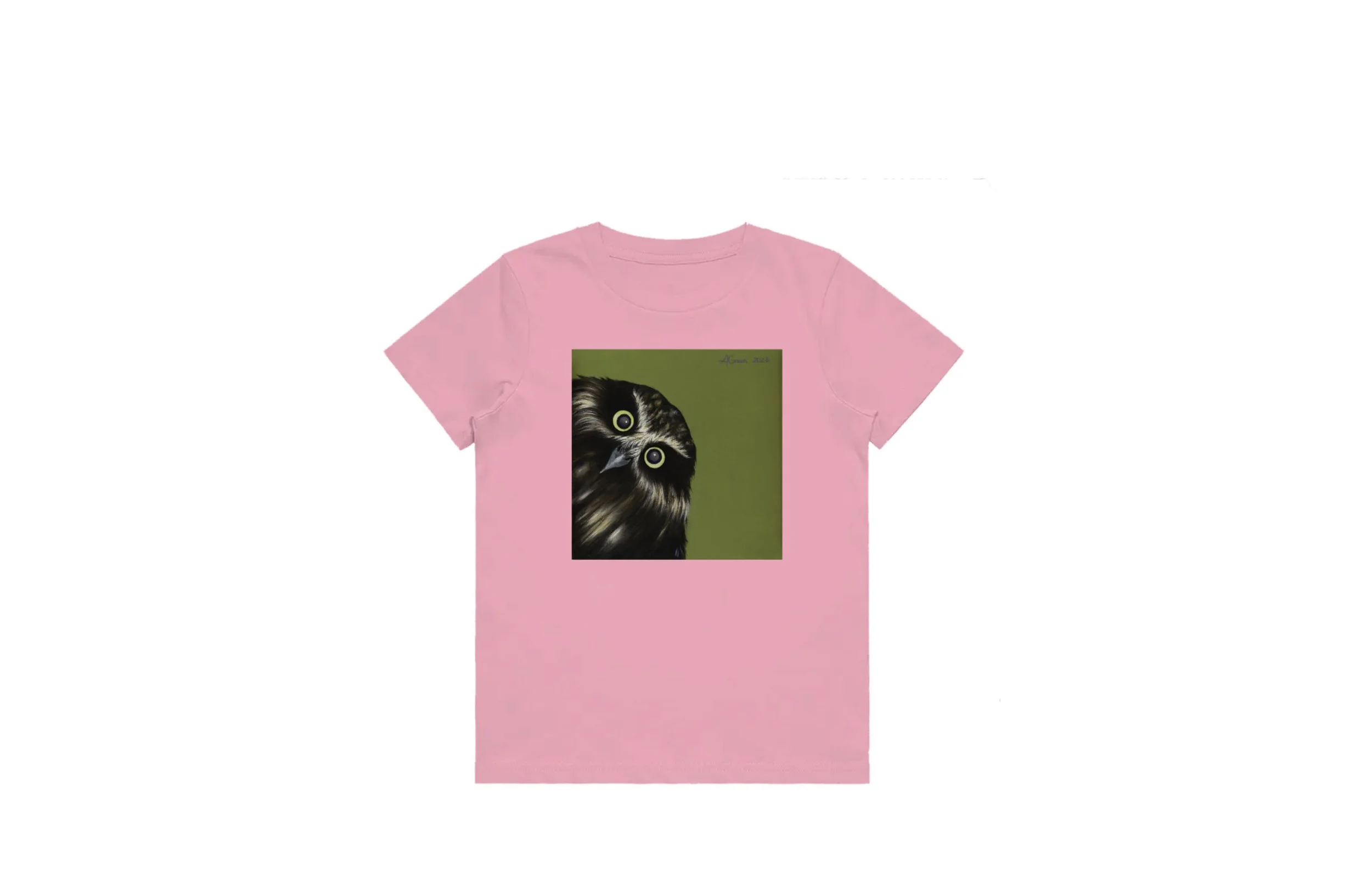 Kids Art T-Shirt ‘Ruru’ Pink