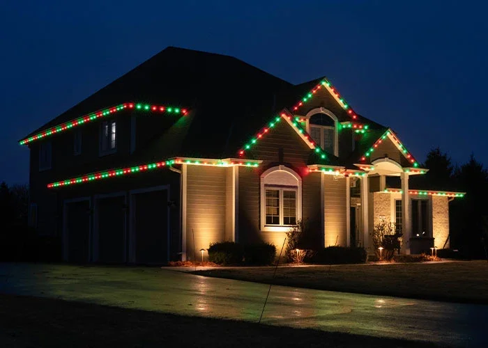 Elegant backyard permanent lighting installation in Southbay, South Bismarck