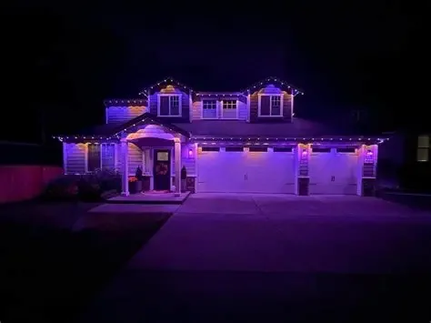 Professional permanent exterior lighting installation on a commercial building in Bismarck