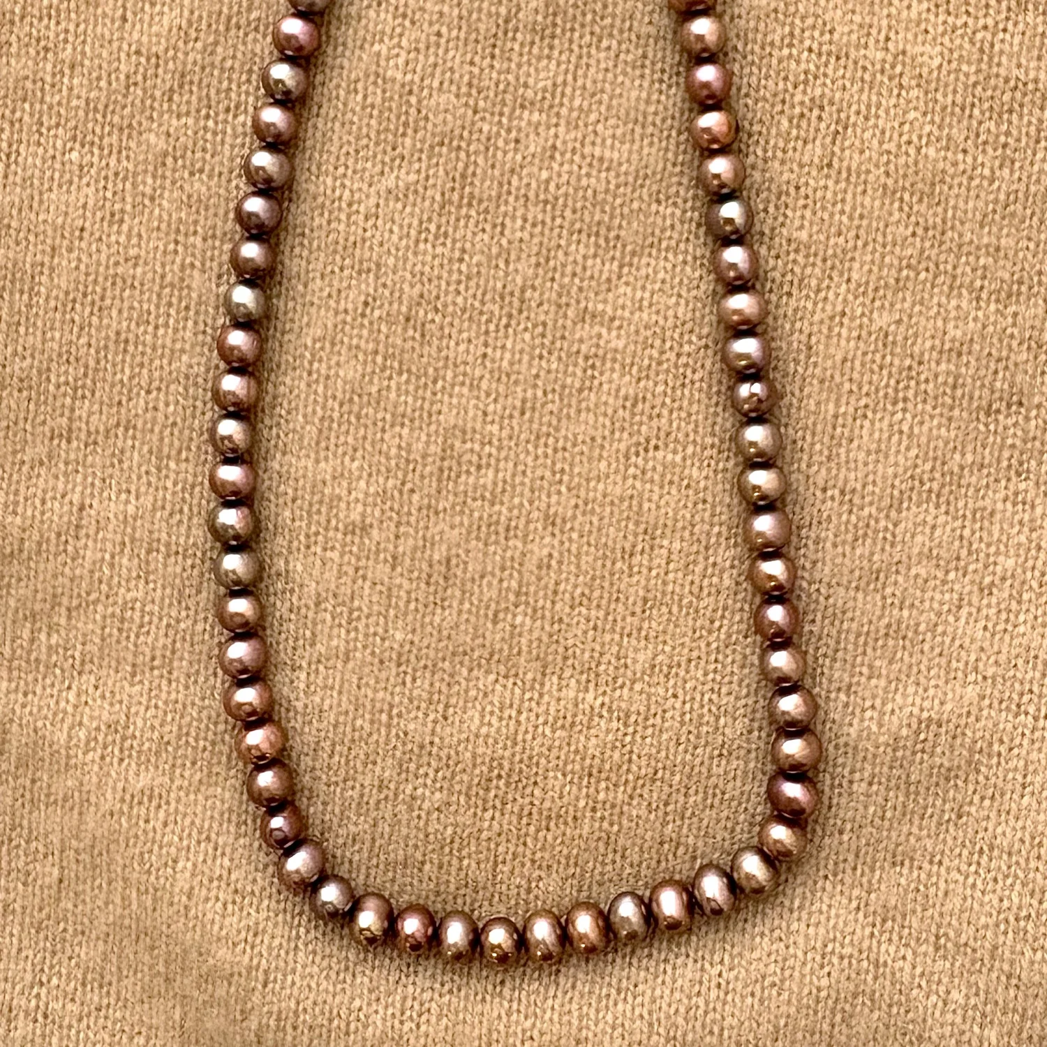 ネックレス・ペンダント Handmade brown pearls necklace Golden Mauve Pearl Necklace — Veres Jewellery
