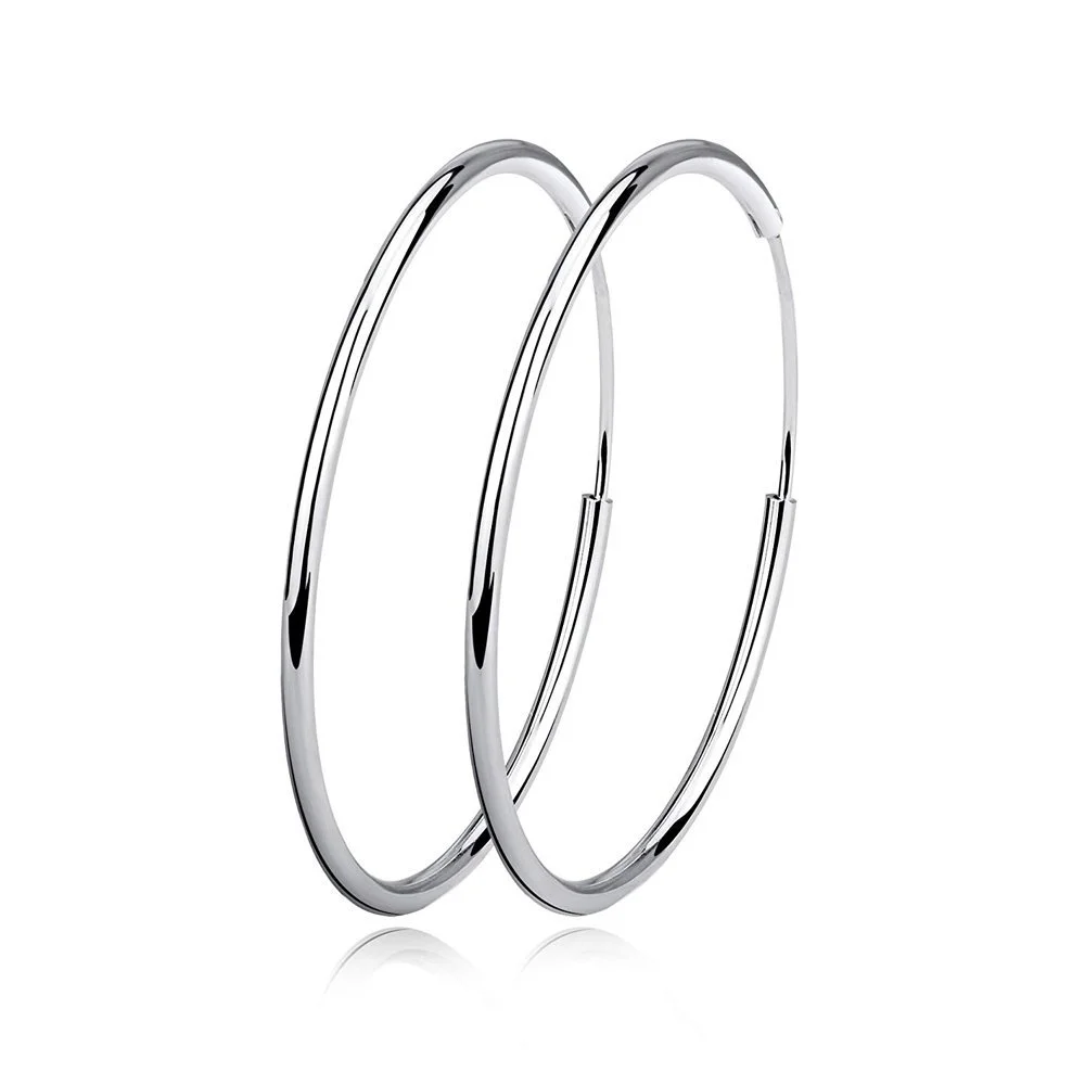 Classic Silver Hoops (All Sizes)