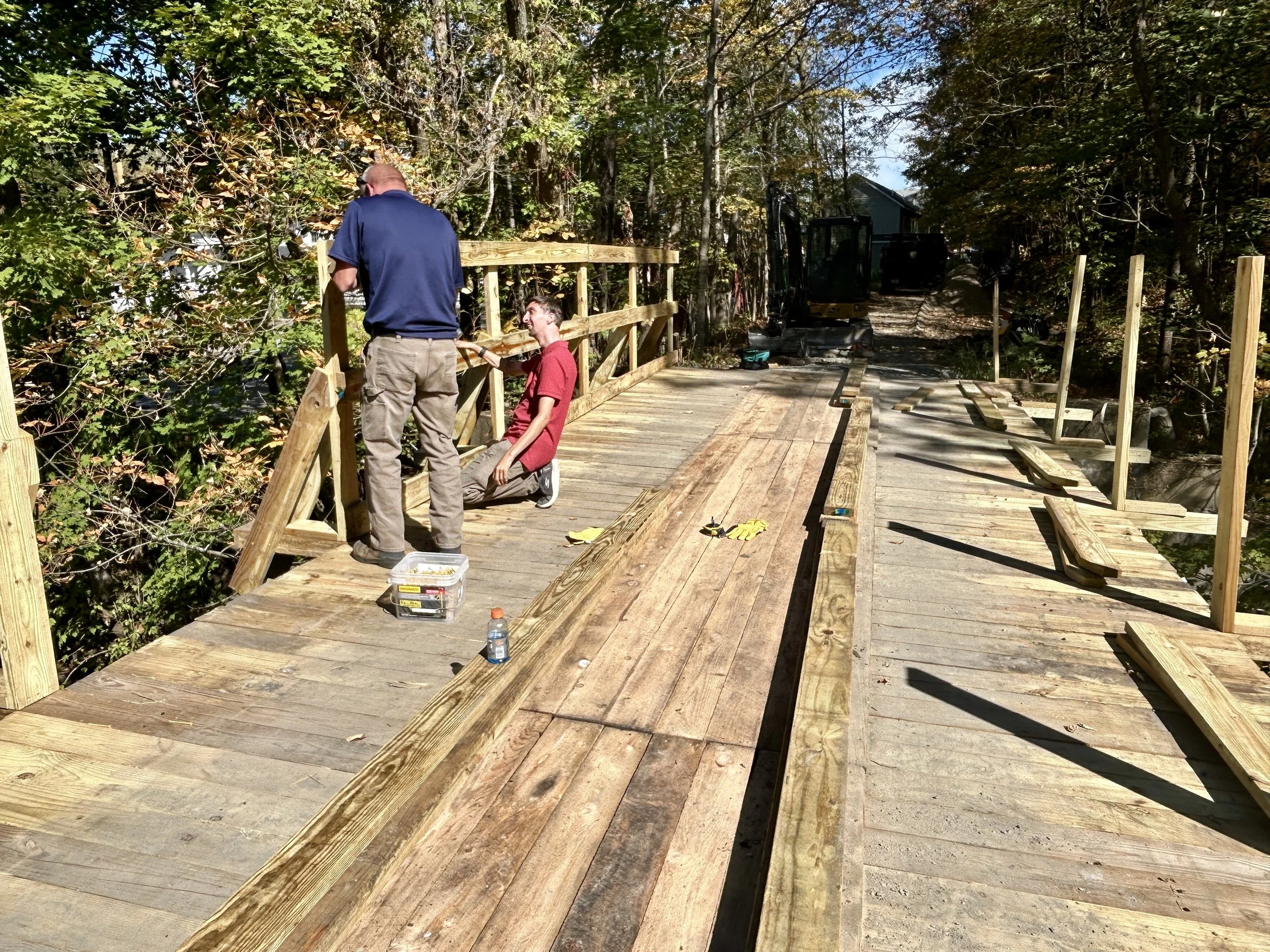 Enfield volunteer Jose Braden helping rerail the Enfield bridge in 2025.jpg
