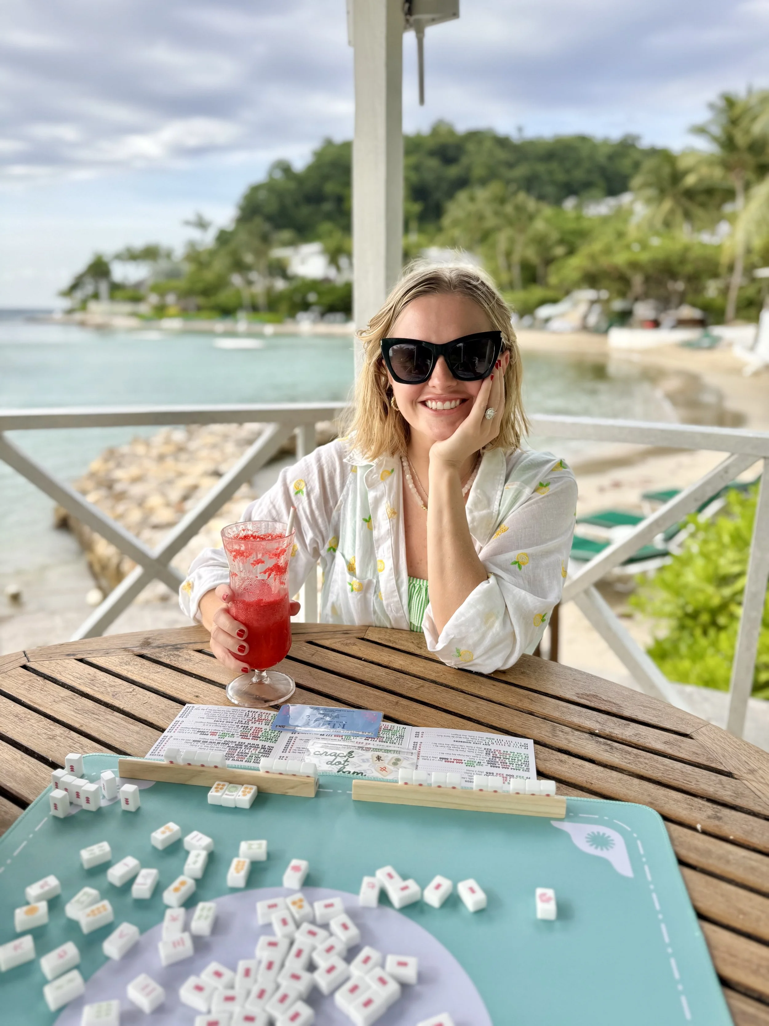 Travel mahjong was a favorite of ours during this trip.