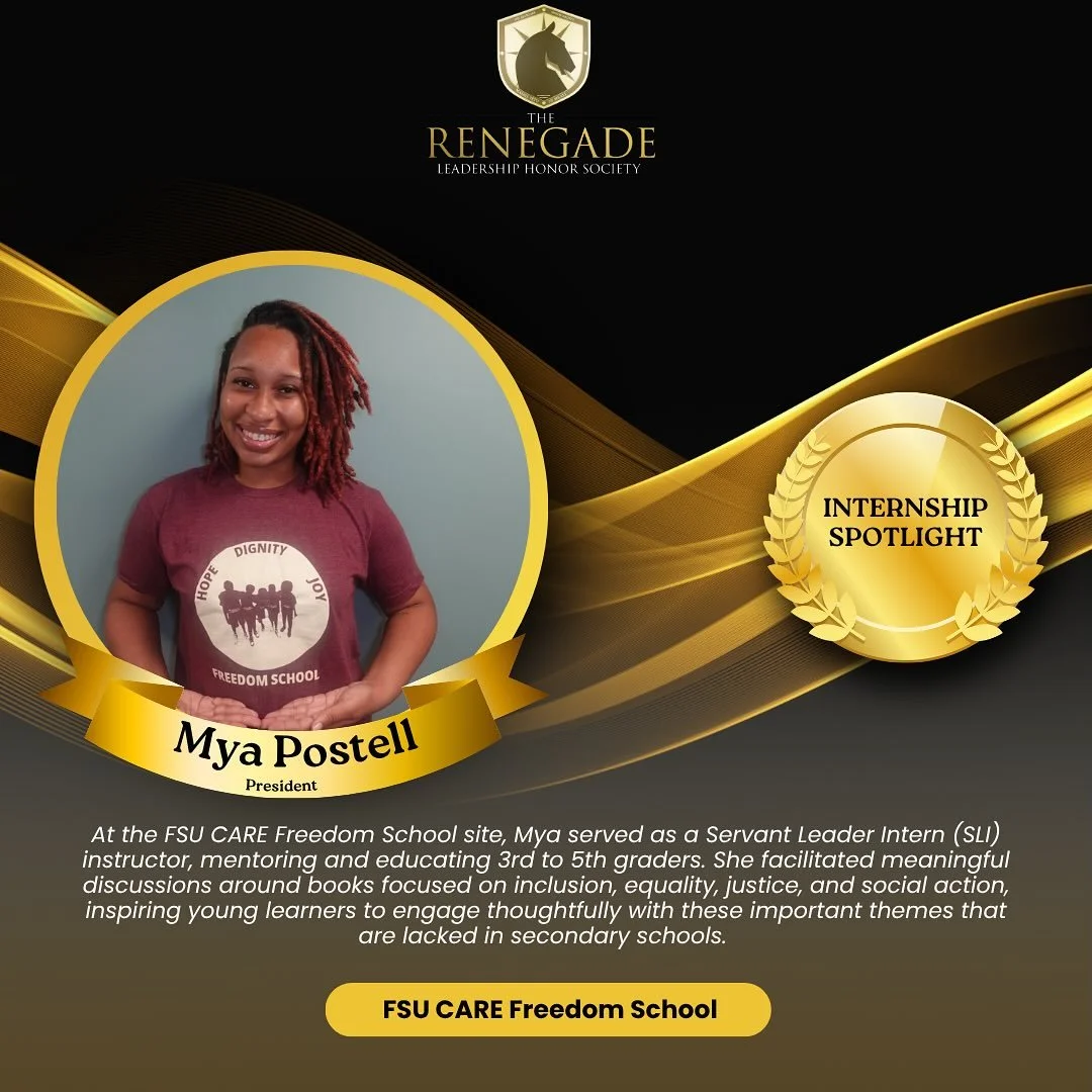 The Renegade Leadership Honor Society proudly spotlights our members who are excelling in their summer internships across industries. Your dedication to leadership, excellence, and impact continues to inspire. We are proud to uplift Black and Minorit
