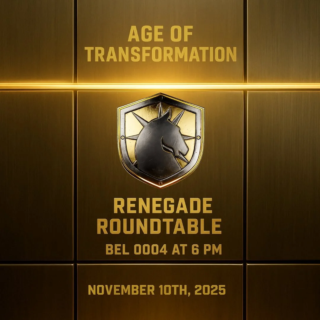 Join us today in BEL 0004 at 6 PM alongside current Renegade members and alum as we discuss what it takes to be a successful leader! 💛🖤