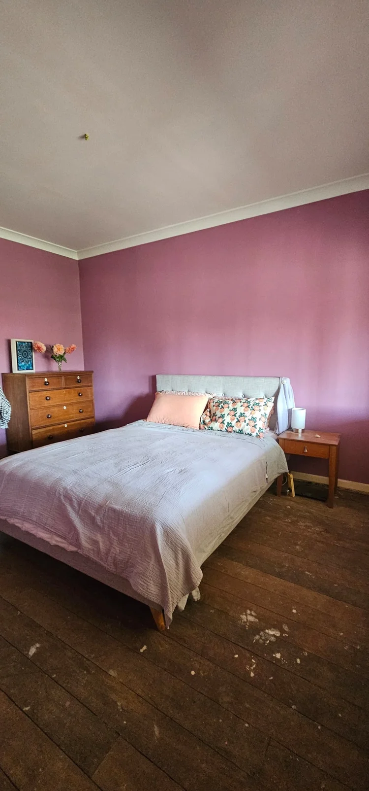The Mystic room with rose walls at Mystic Muse Maker, Gnowangerup