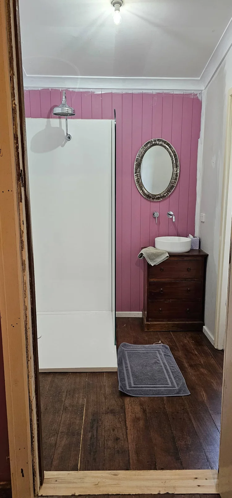 Bathroom with vintage basin, Mystic Muse Maker, Gnowangerup
