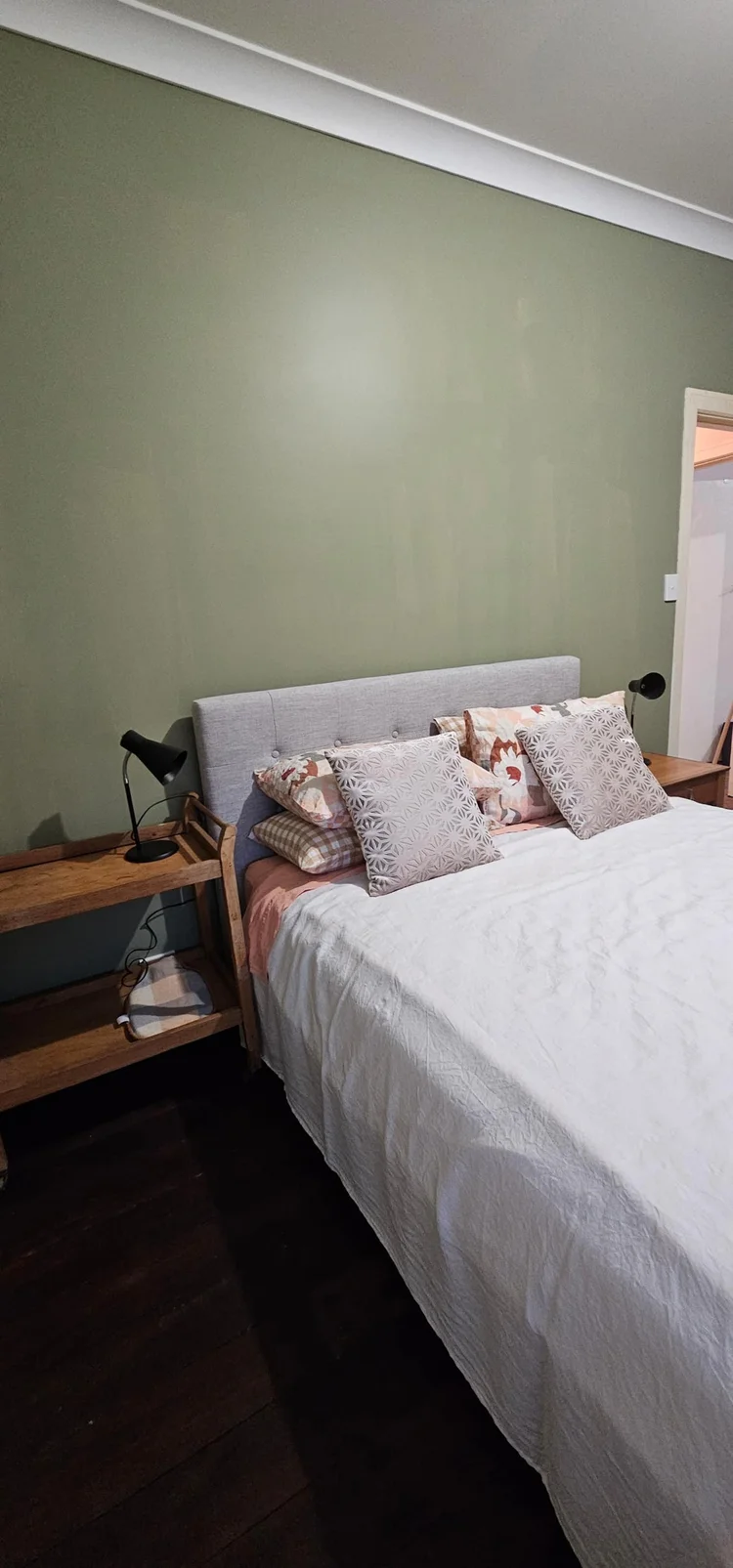 The Maker room with soft blush linen, Mystic Muse Maker cottage