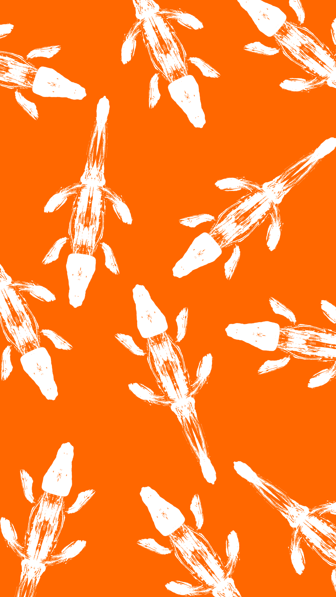 Pattern of white alligator illustrations on an orange background designed by Rich Clum for his debut novel Nebraska Ave