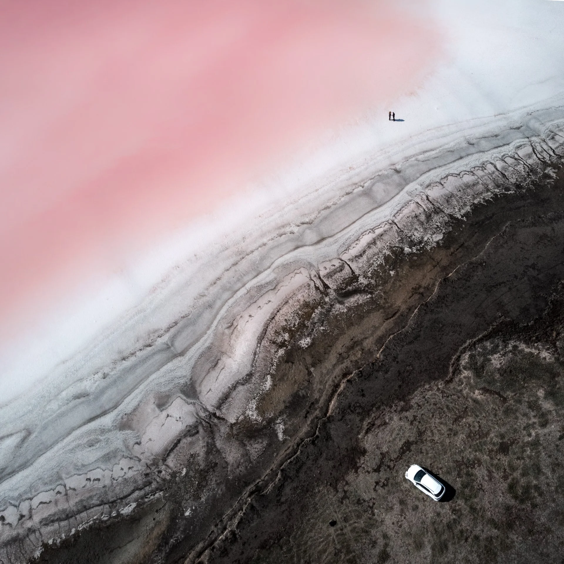 White Car & Two People