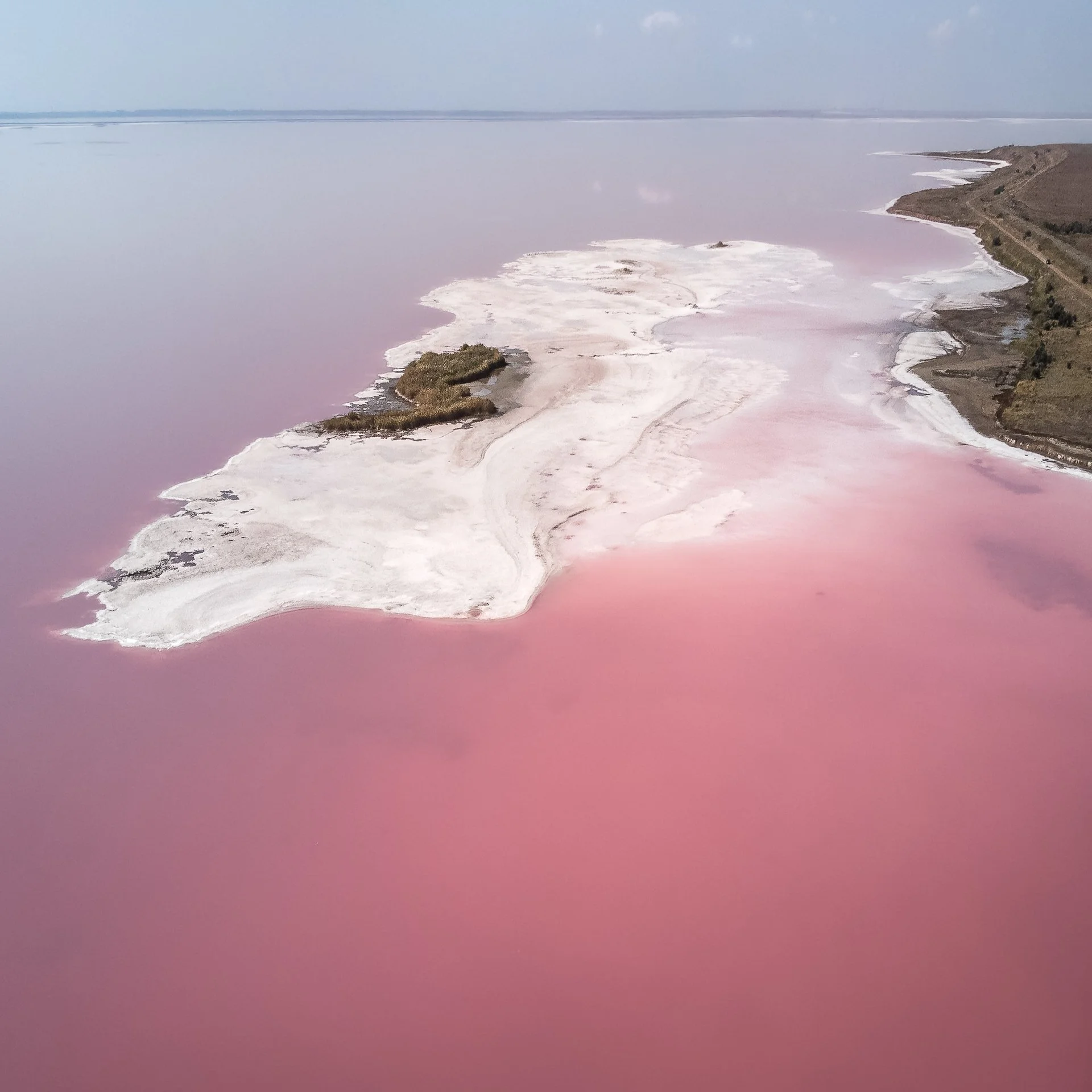 Flying above the Pink Planet