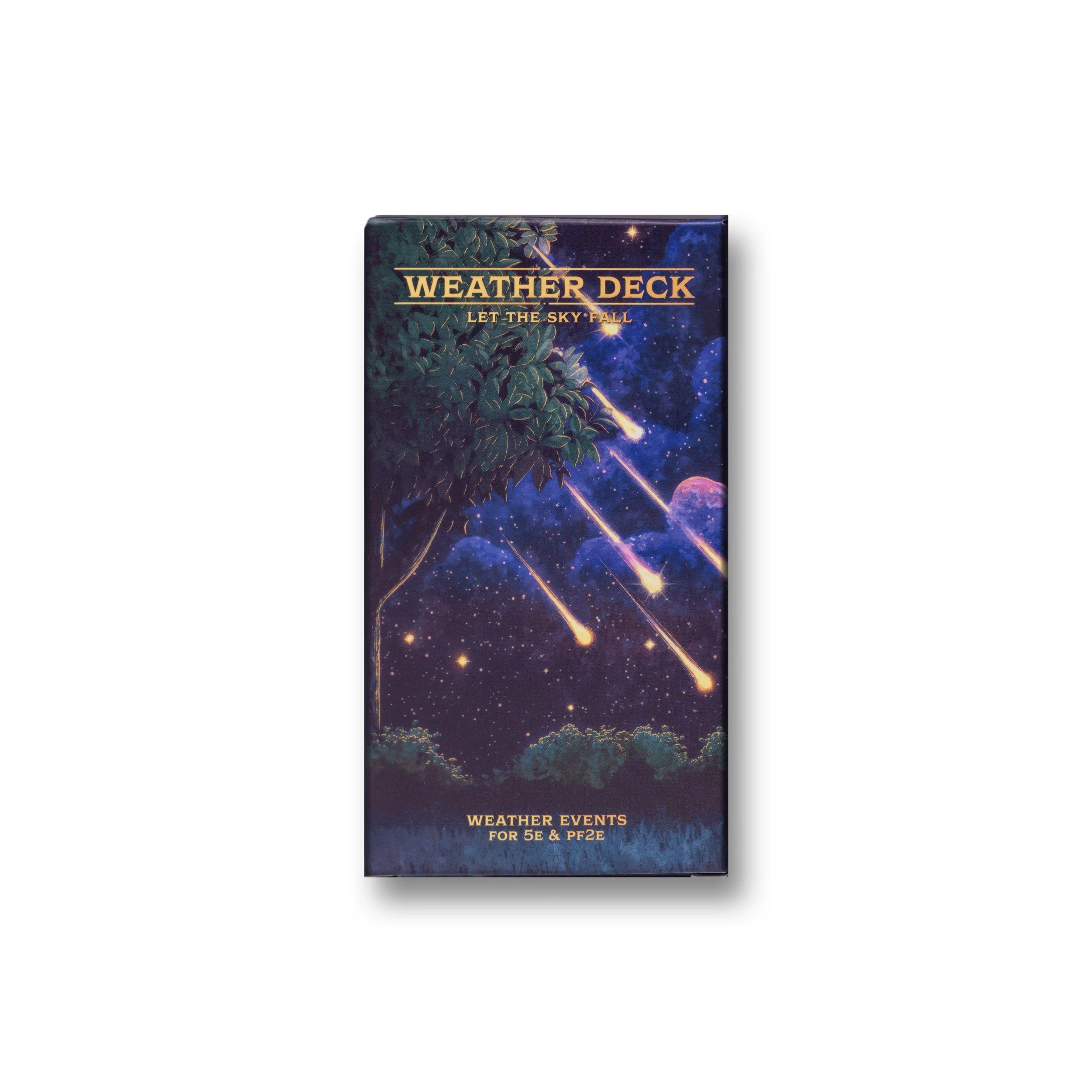 Weather Deck: Let the Sky Fall is for every terrain creating a medley of events to surprise, delight, or hinder player characters while traveling.