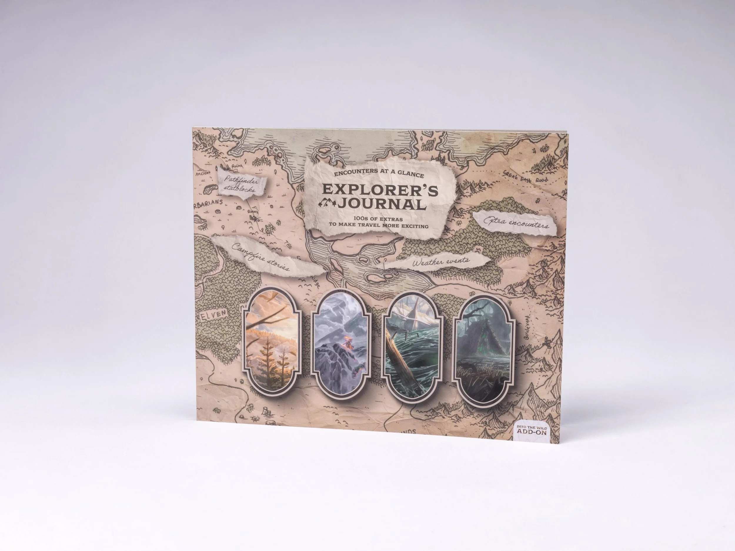 The Explorer's Journal previewing all biomes and the bonus features of this add-on (or stand alone for experienced GMs).