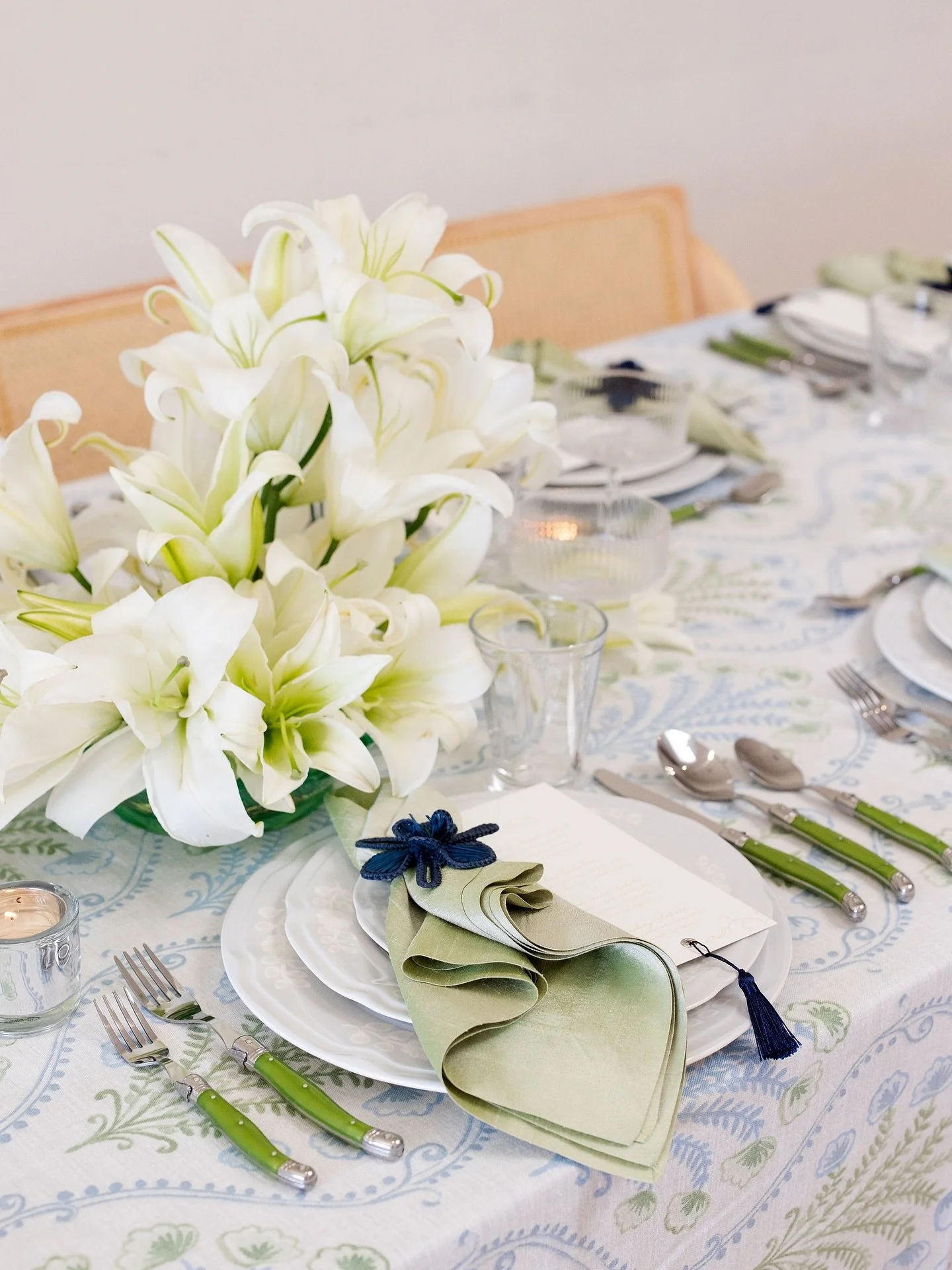 Where serenity meets sophistication.

Planning &amp; Design: @planoniteventsanddesign 
Venue: @oneeleveneast 
Photographer: @ellereauxphoto 
Tabletop rentals: @therayescollection 
Florist: @florafetish 
Stationery: @sageandseaink 
Linens: @bbjlatavol