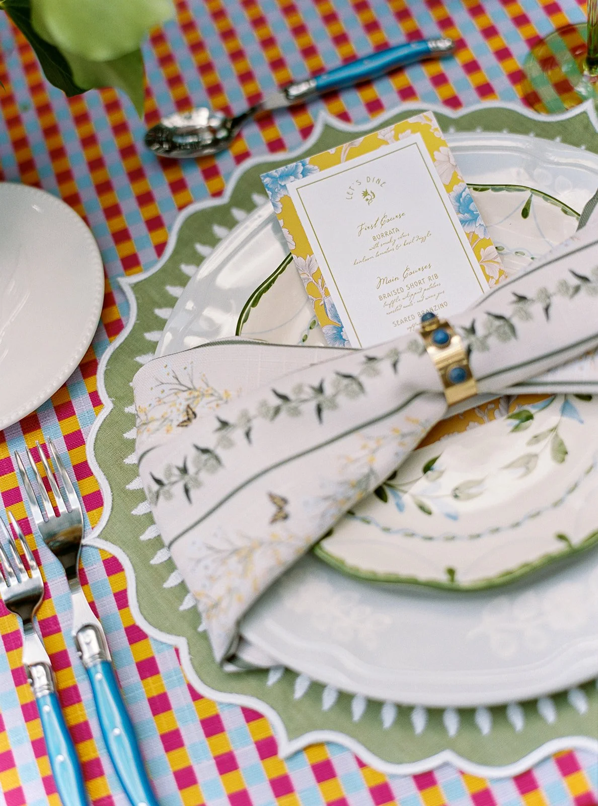 Colorful Garden Party Tablescape