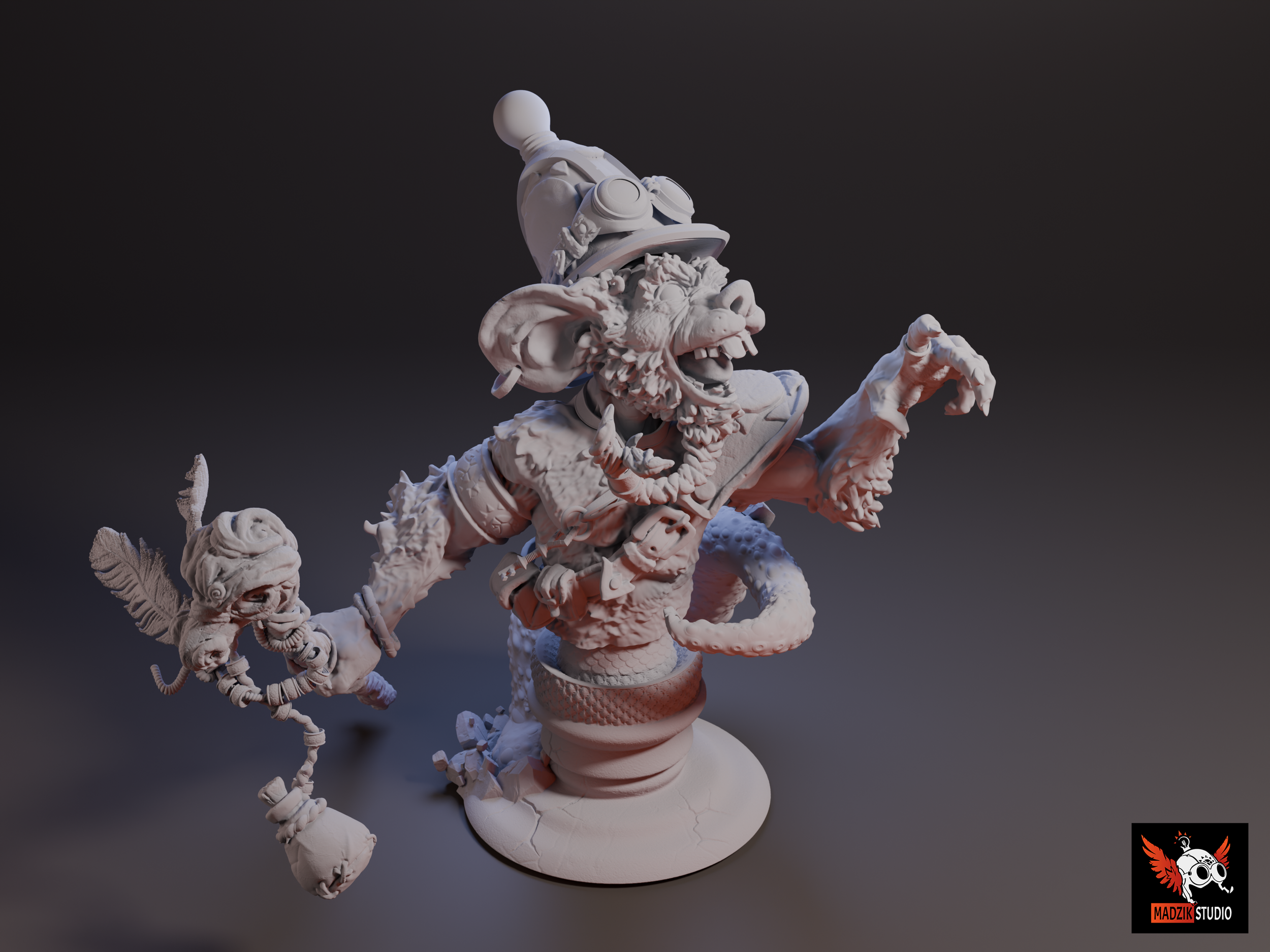 The Mouse Who Yearned To Be A Mage - 3/4 Bust Format