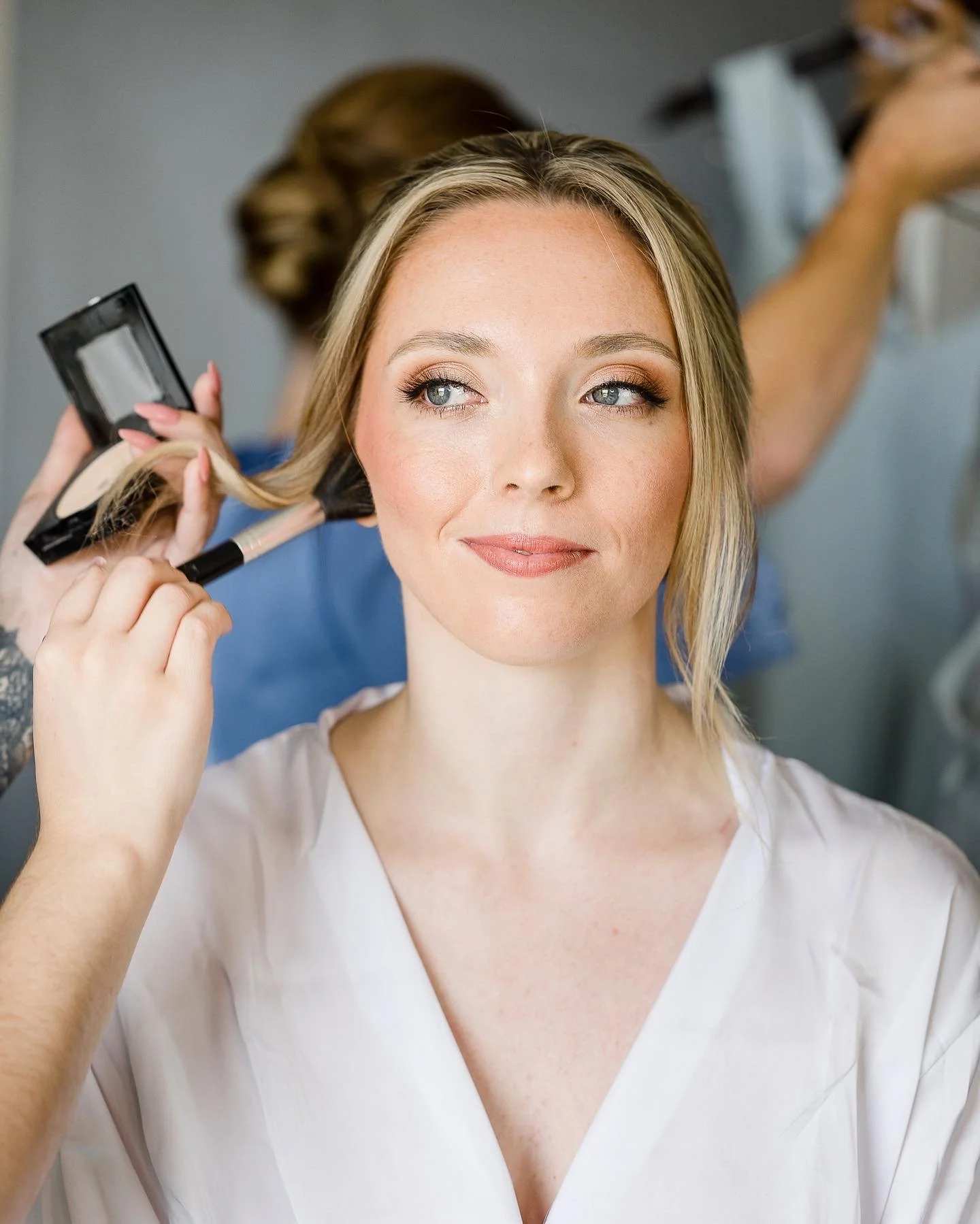 radiant bride makeup + bride makeup application + River grove IL