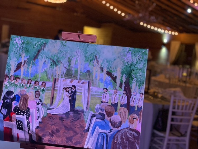 12x24 - acrylic on canvas - Smith Wedding