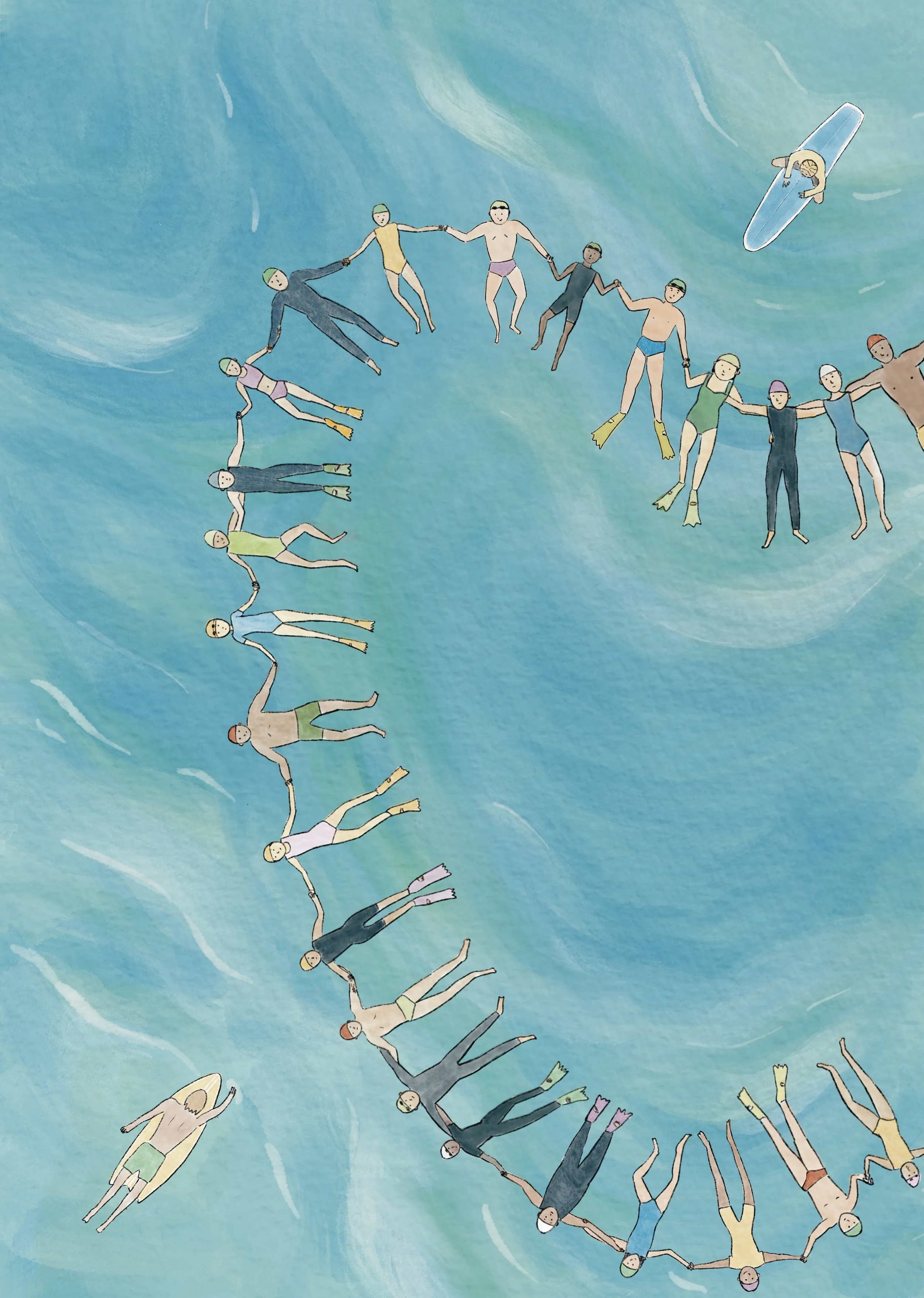 Bondi paddle out print