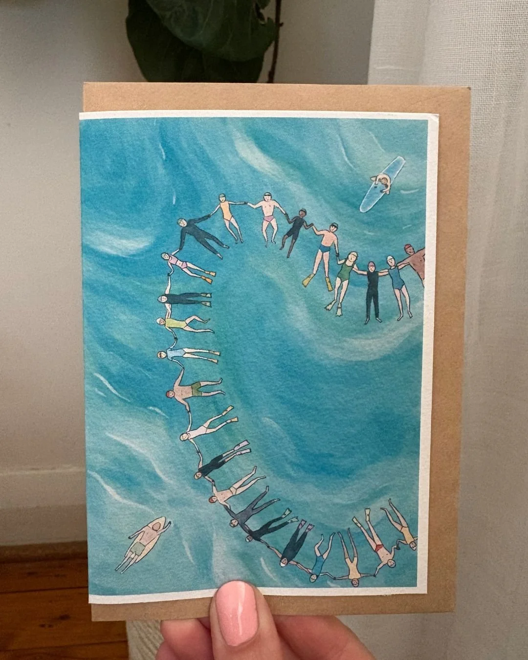 Bondi paddle out - A6 card