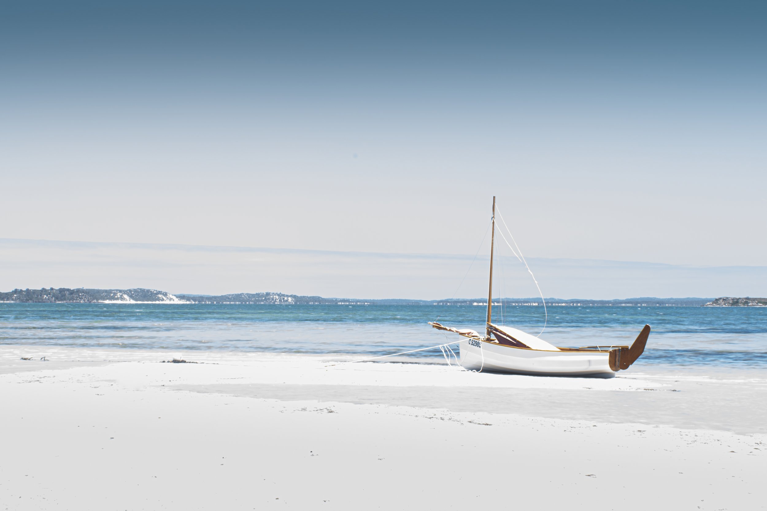 White Beach Canvas 40"x30"