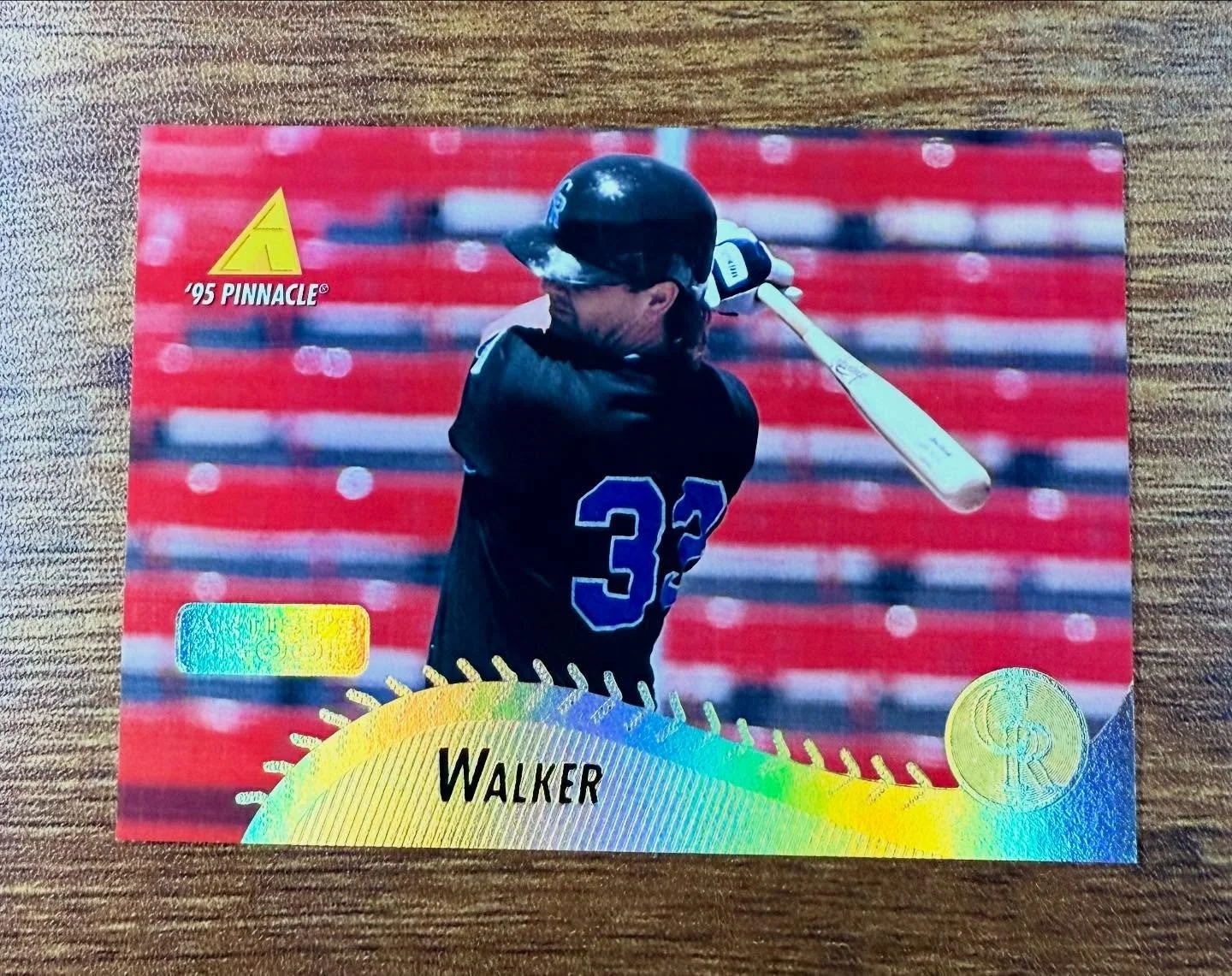 I finally get to be part of the club! 1995 Pinnacle Artist&rsquo;s Proof &lsquo;test foil&rsquo; Larry Walker. Ever since I saw one of these on the rare 90&rsquo;s inserts FB group a few years back for the first time I wanted a copy. Landed! #rockies