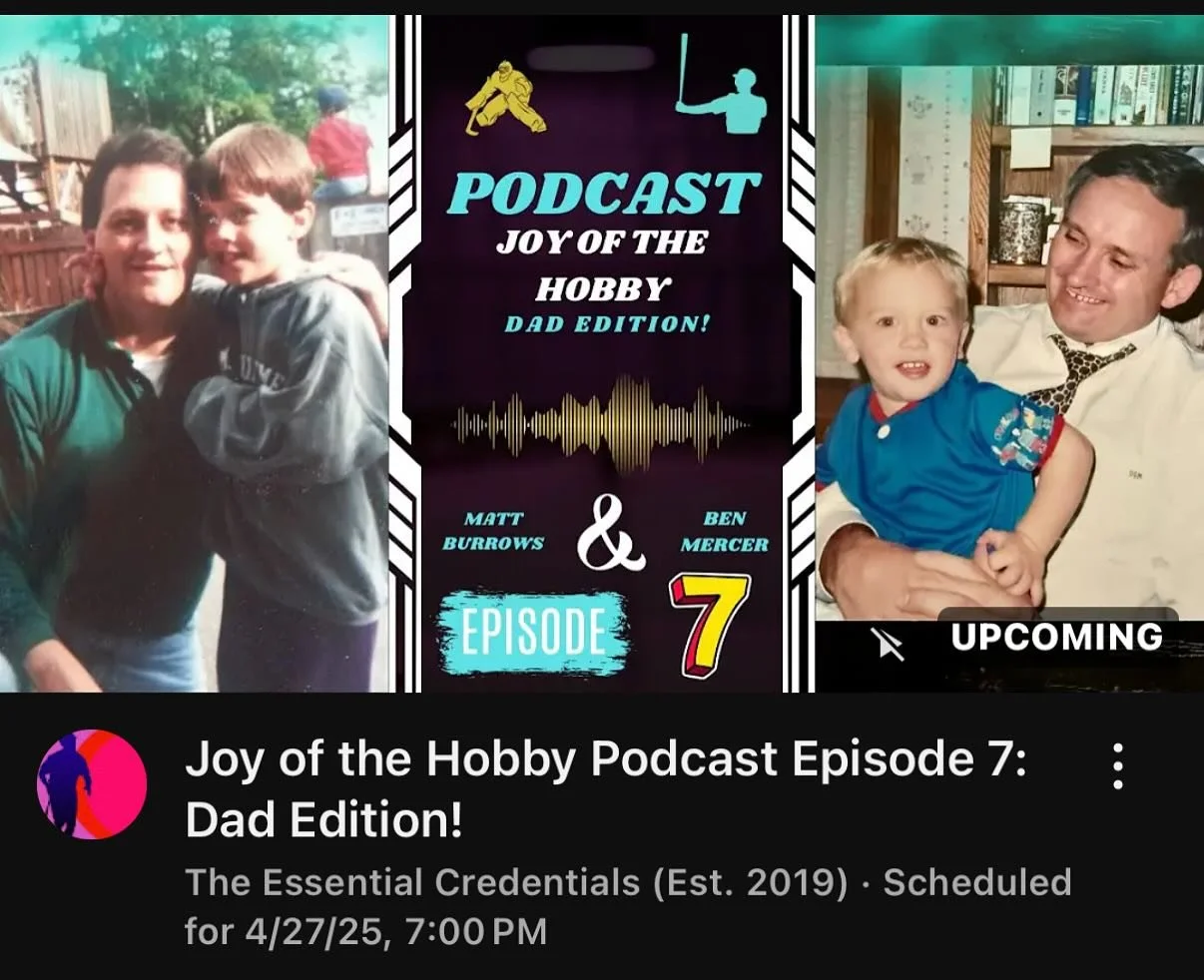For those of you that follow @joyofthehobby the DadCast is officially on tonight at 7CT - see you there! #thehobby #baseballcards #collecting #sportscards