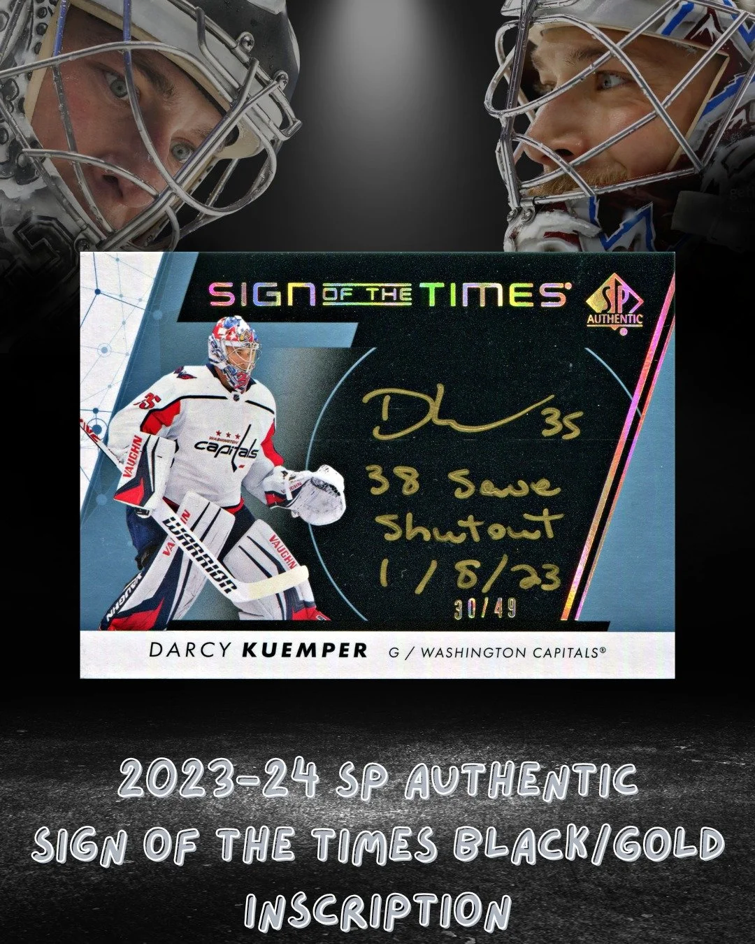 When it comes to autographs, inscriptions stand above the rest for me! I don't have too many of them, but they help us feel just a bit more connected to the athletes we collect! 

As I've been adding Kuemper cards to my PC, this one was I found durin