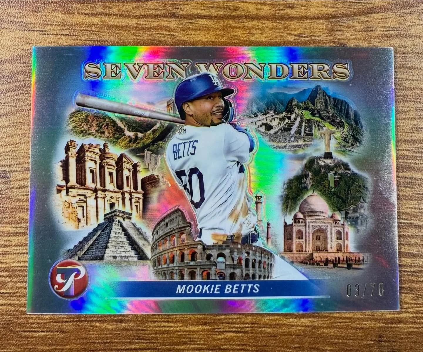 2024 Topps Pristine 7 wonders /70. IMHO this would be an all time insert for Topps if they only did the /70 version and didn&rsquo;t include the red /5 or the SuperFractors. #betts #dodgers #topps #pristine #casehits