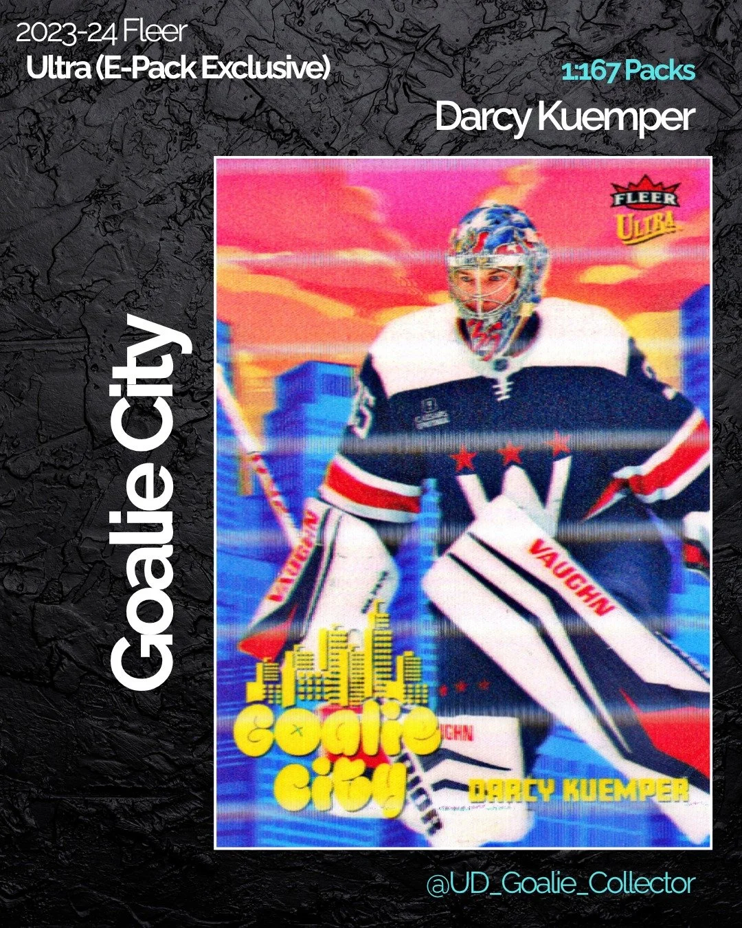Lenticular inserts rock! Fleer Ultra is a perfect place for them too.

#darcykuemper #fleerultrahockey #goaliecollector