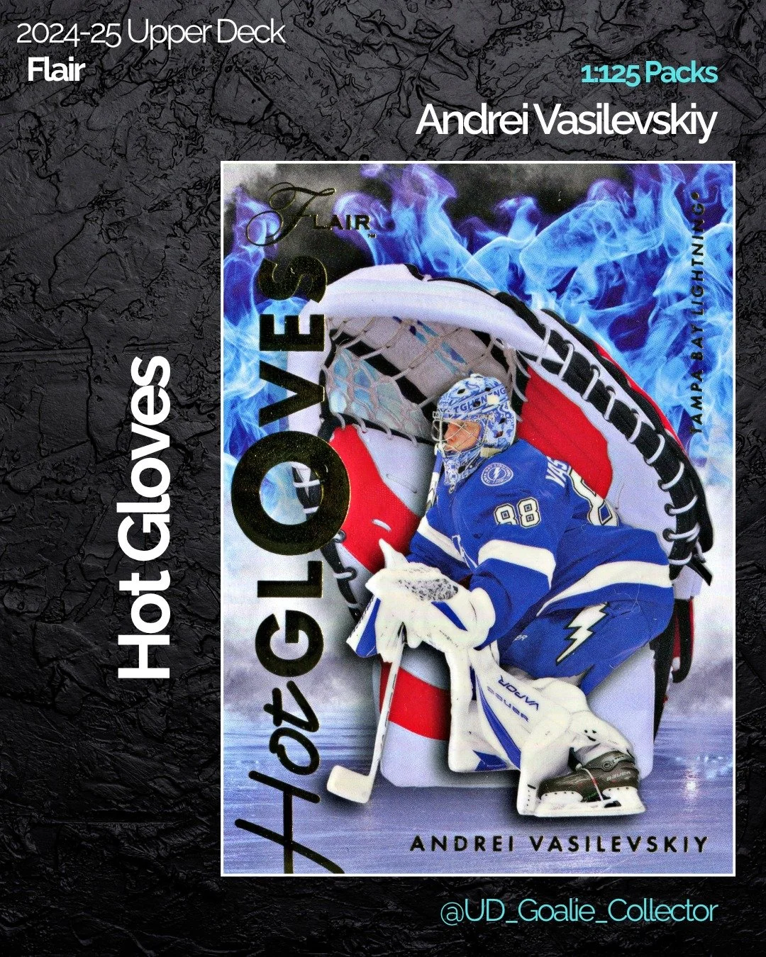 Bringing Hot Gloves back is very exciting for those of us that are fans of 90's inserts and goaltender cards! 

These have a sweet raised effect on the glove. I'm already excited to see how these will evolve if we ever bring them back!

Big shout out